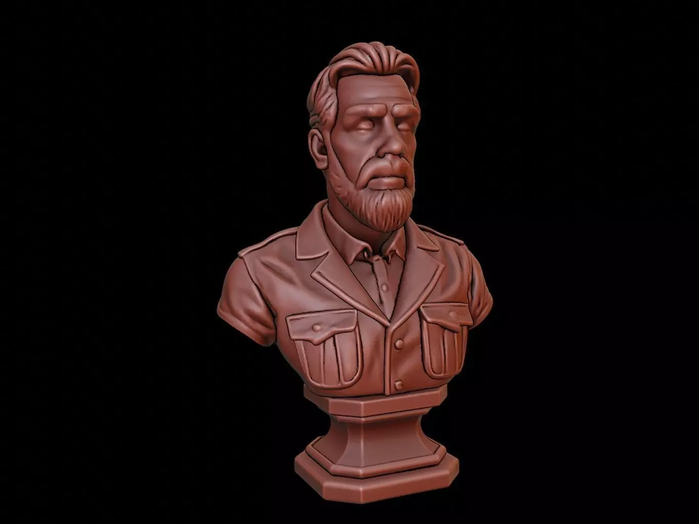 Software Engineer Bust 3D print model_0