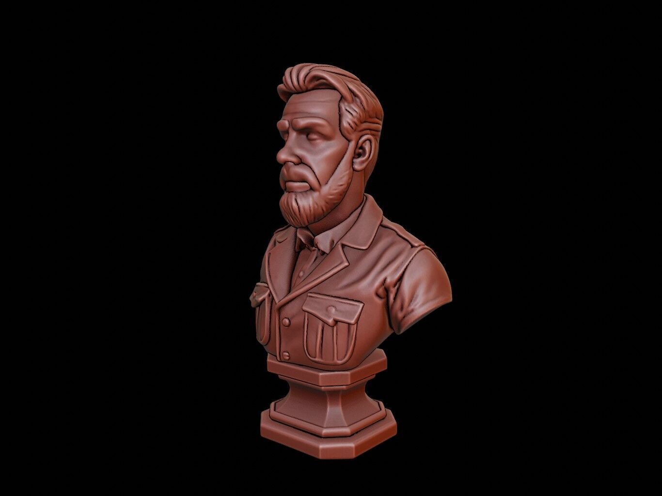 Software Engineer Bust 3D print model_2