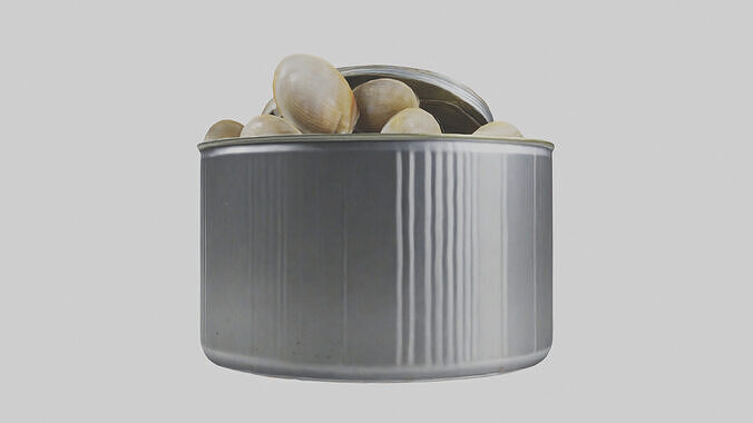 Canned Clams model Low-poly 3D model