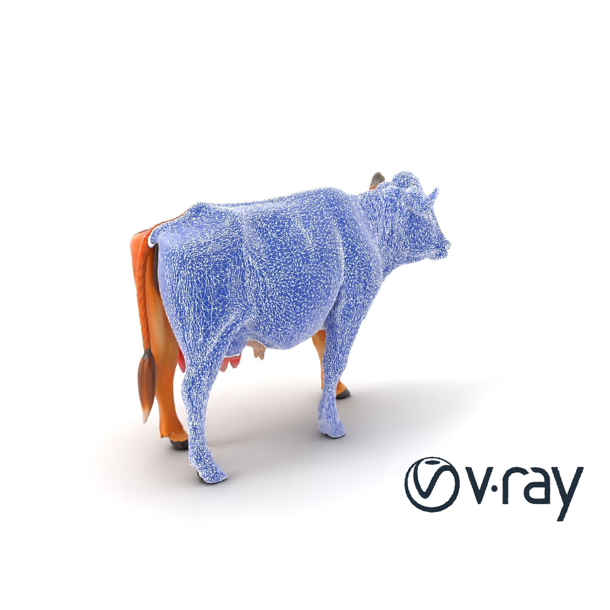 Realistic Brown Cow 3D Model Pack Low-poly 3D model_34