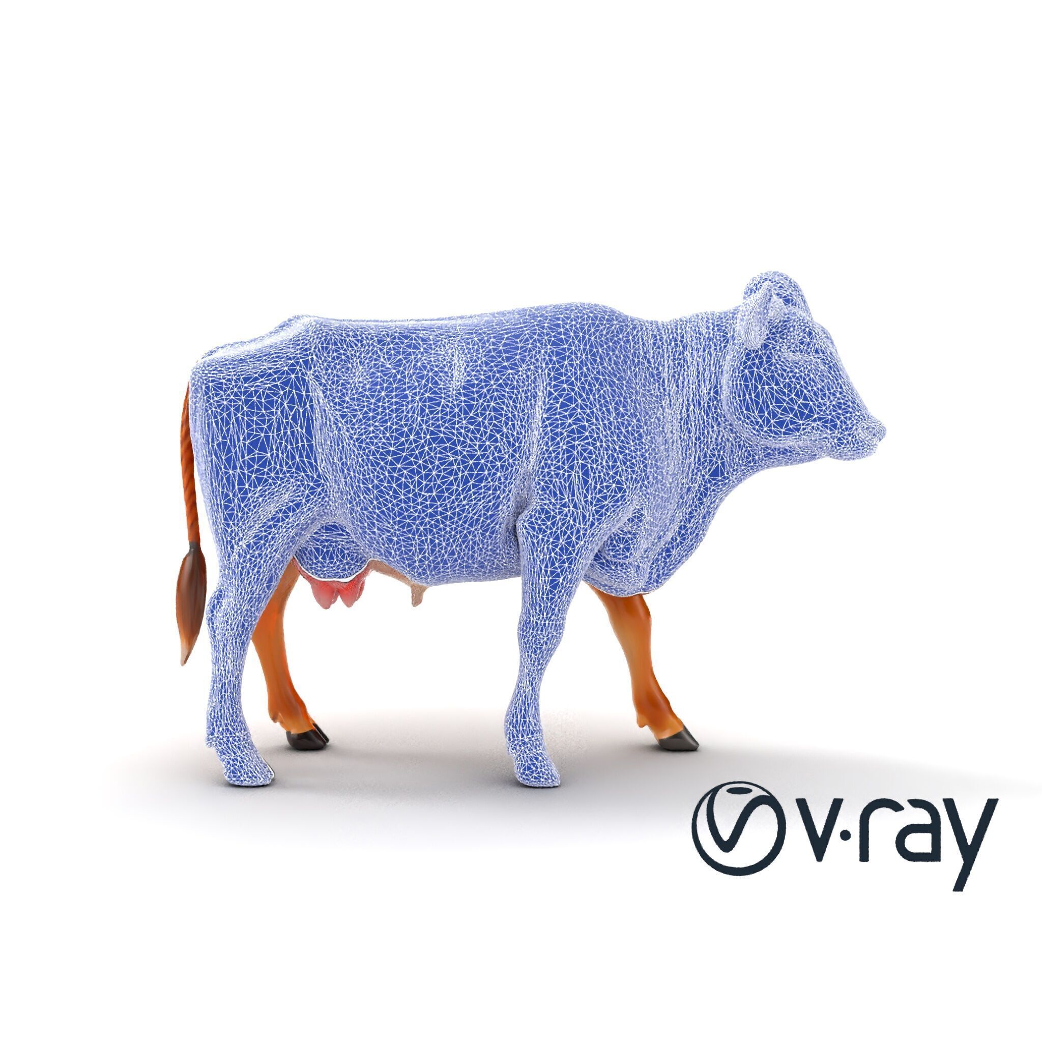 Realistic Brown Cow 3D Model Pack Low-poly 3D model_25