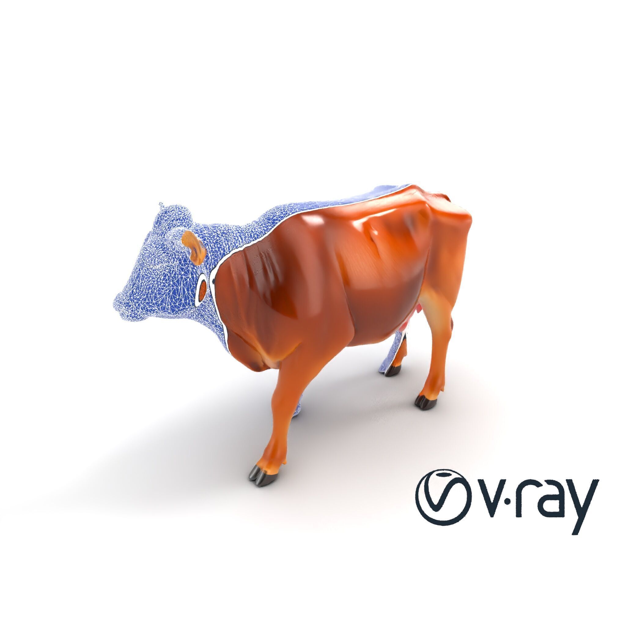 Realistic Brown Cow 3D Model Pack Low-poly 3D model_26
