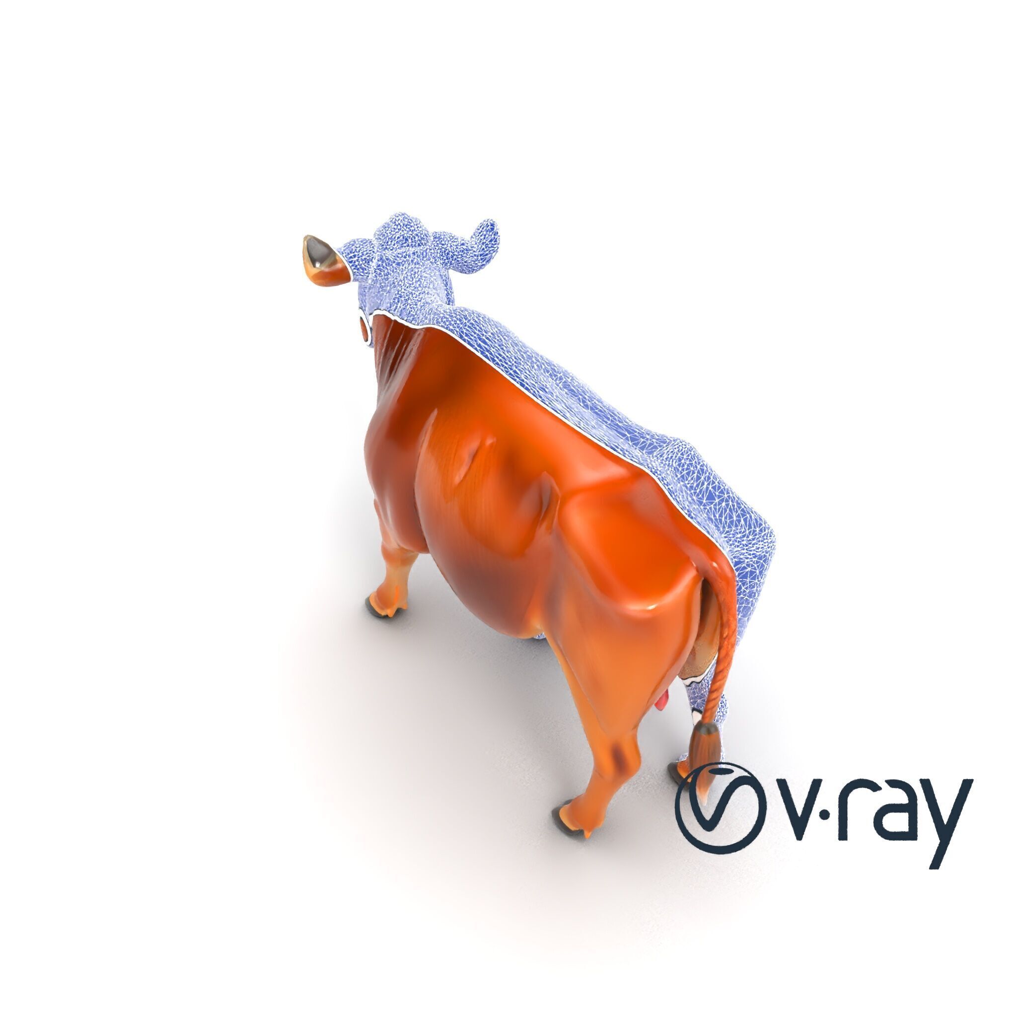 Realistic Brown Cow 3D Model Pack Low-poly 3D model_15