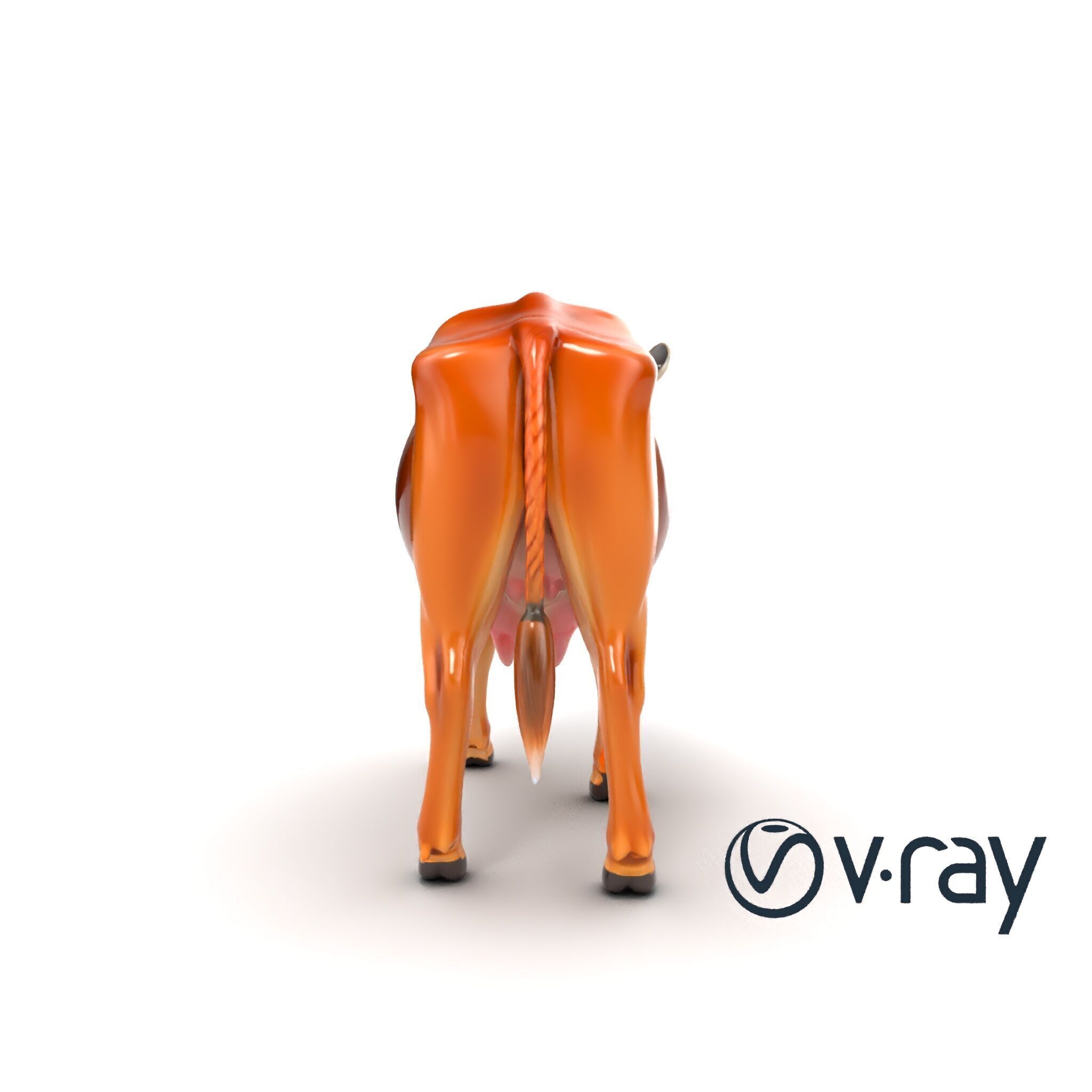 Realistic Brown Cow 3D Model Pack Low-poly 3D model_28