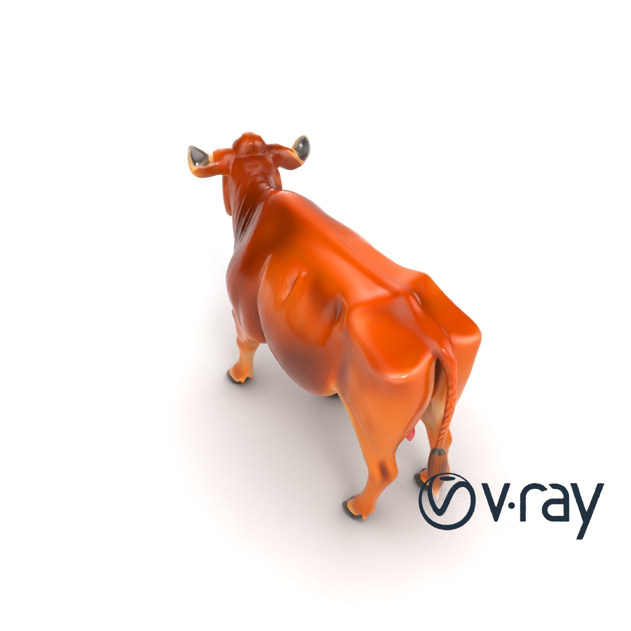 Realistic Brown Cow 3D Model Pack Low-poly 3D model_33