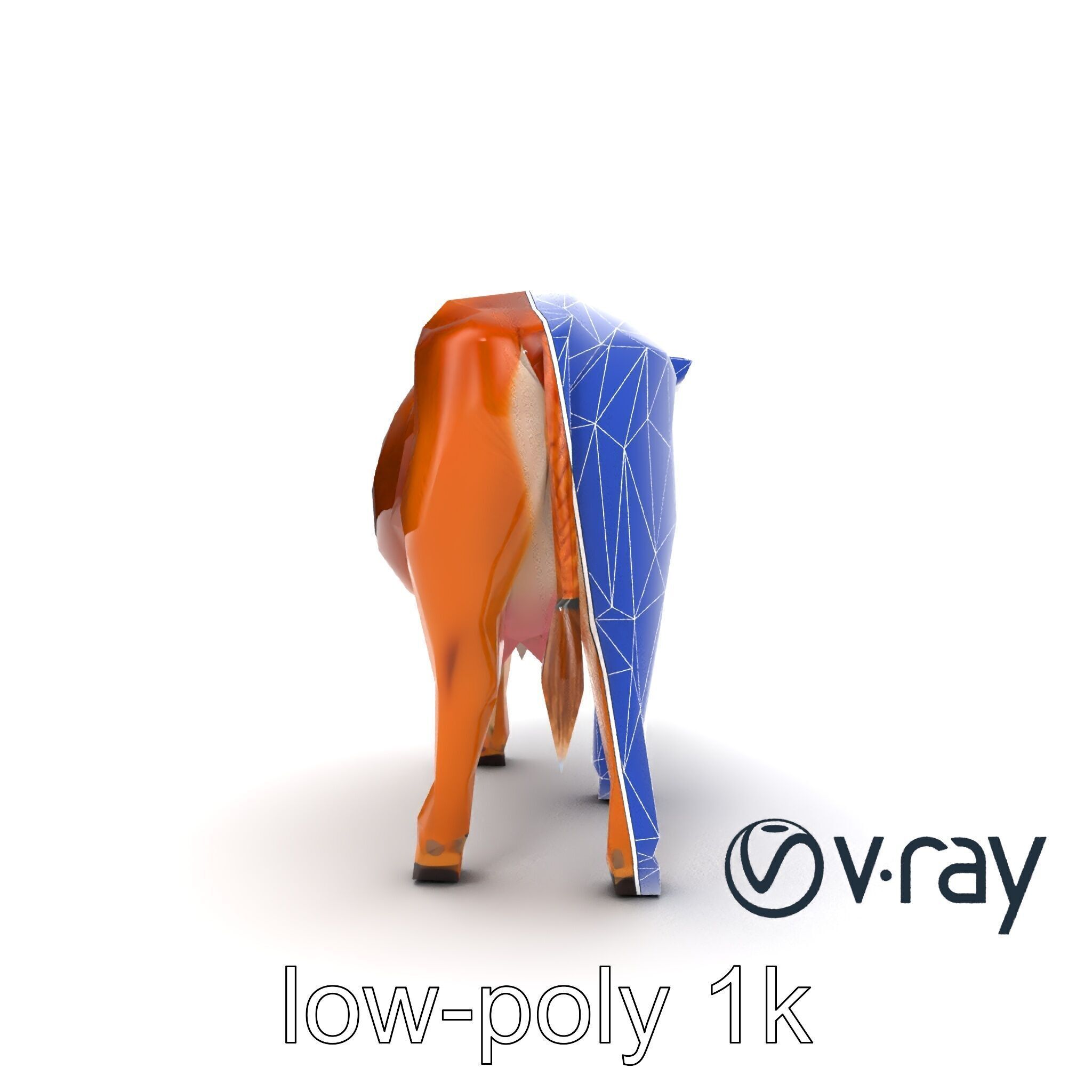 Realistic Brown Cow 3D Model Pack Low-poly 3D model_23