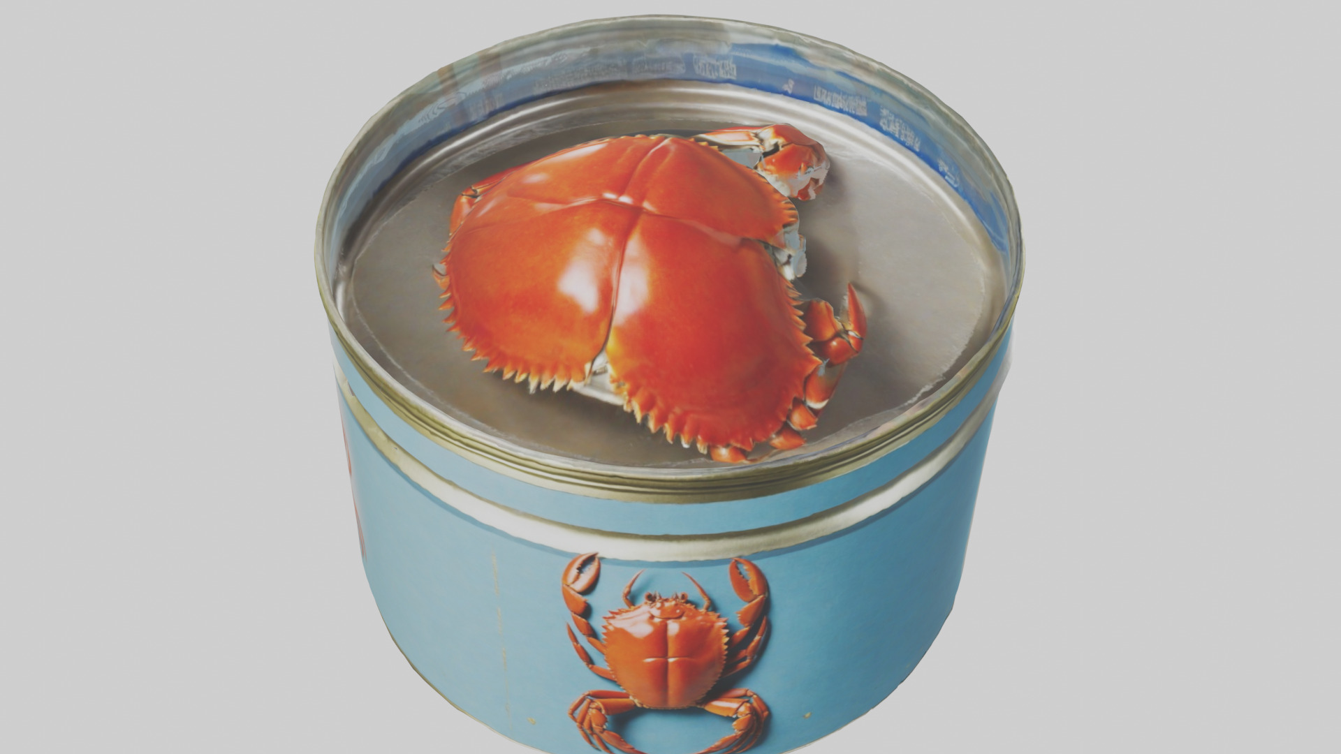 Canned Crab model Low-poly 3D model_16