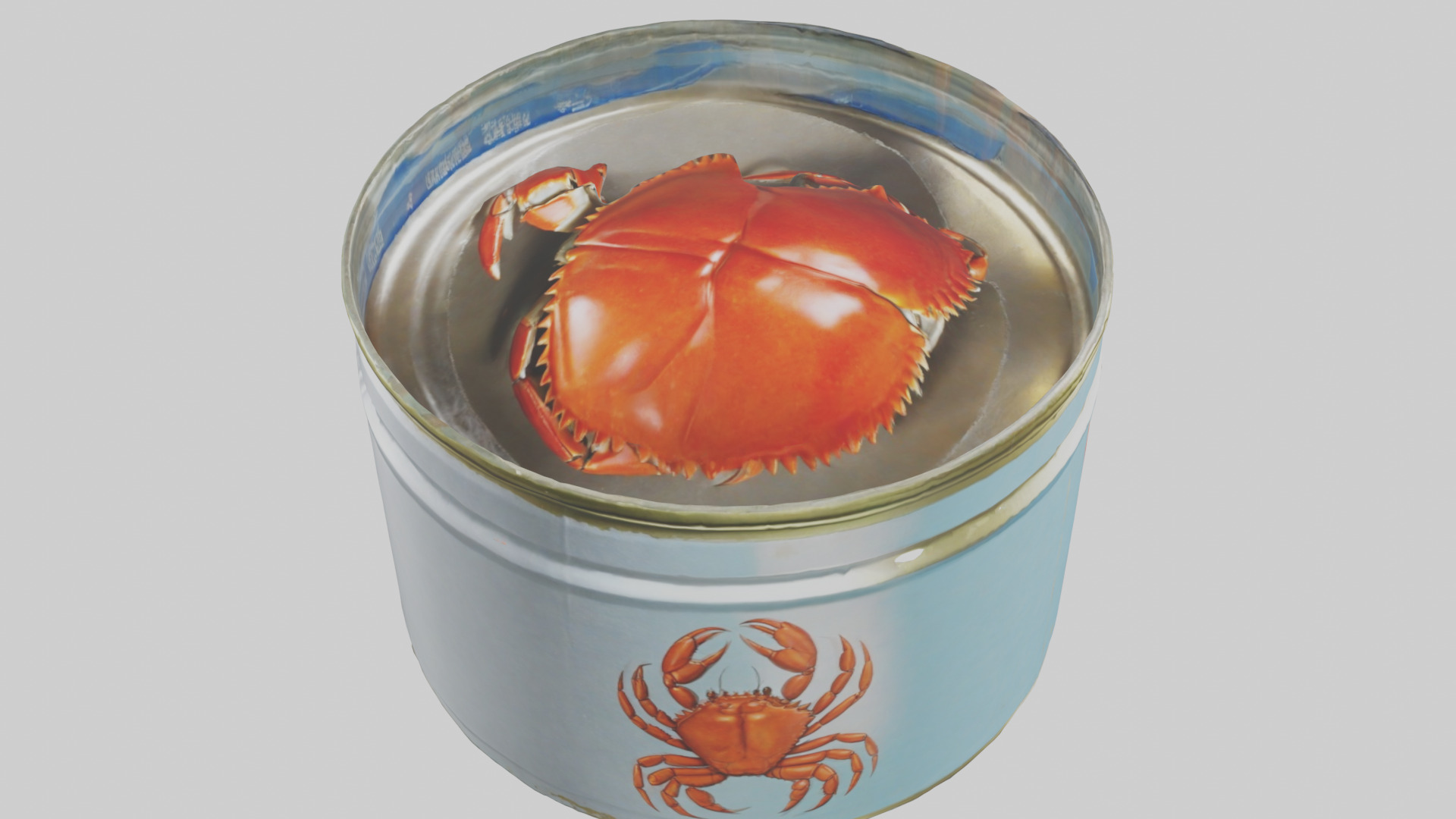 Canned Crab model Low-poly 3D model_18