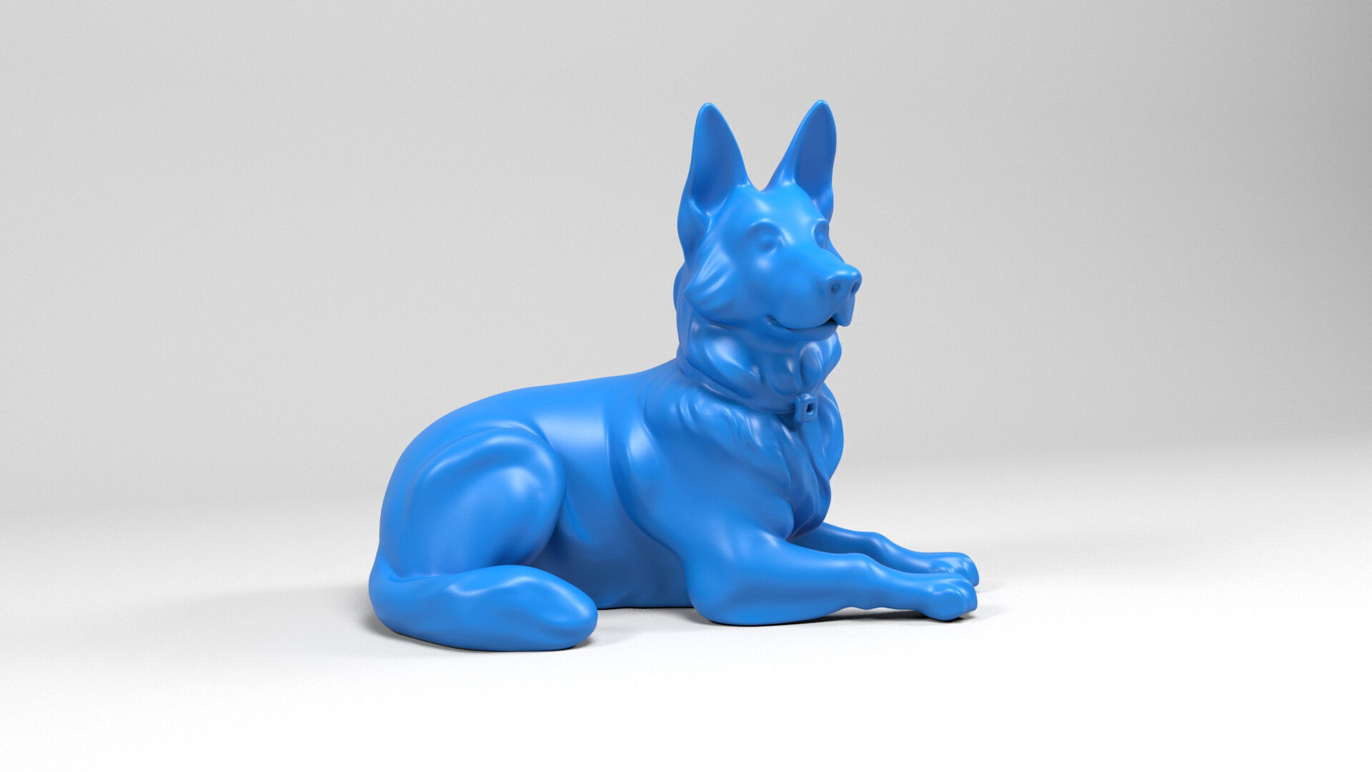 German shepherd dog 3D print model_1