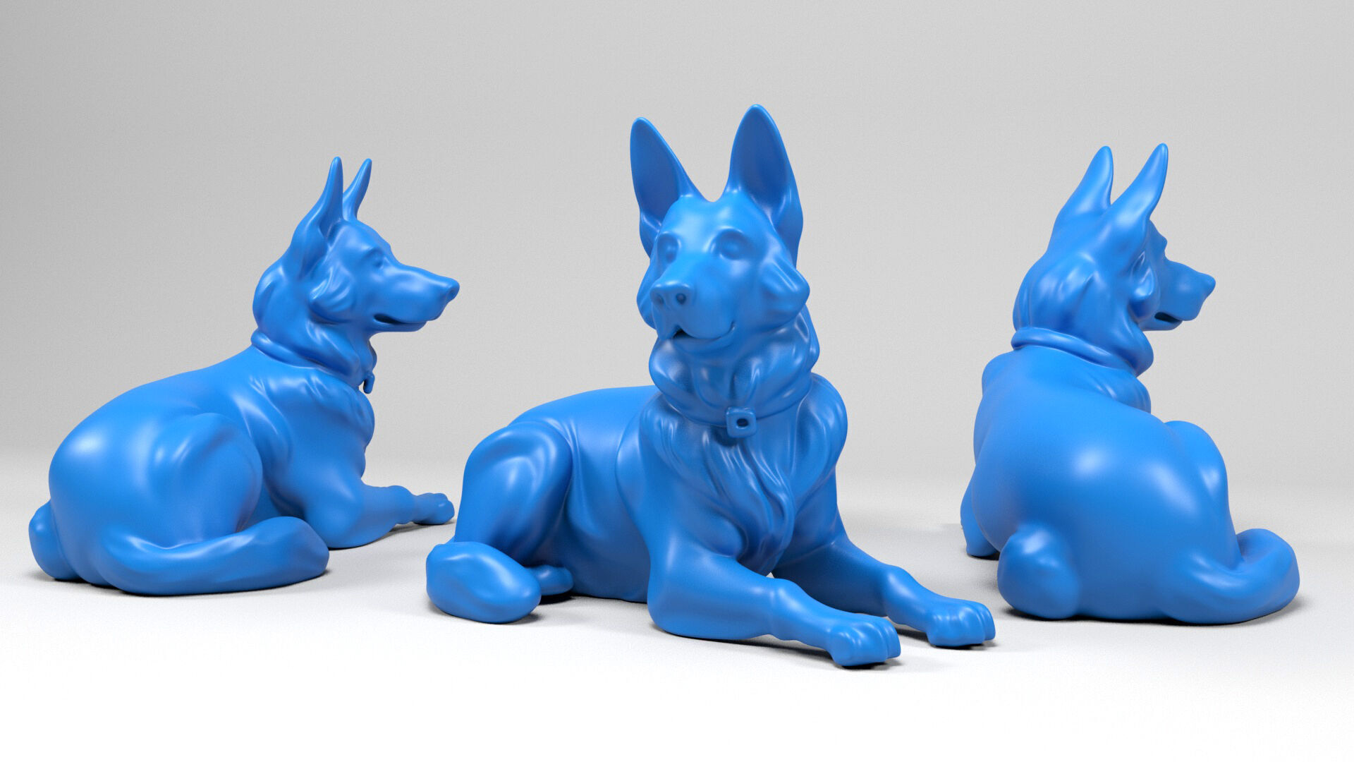 German shepherd dog 3D print model_6