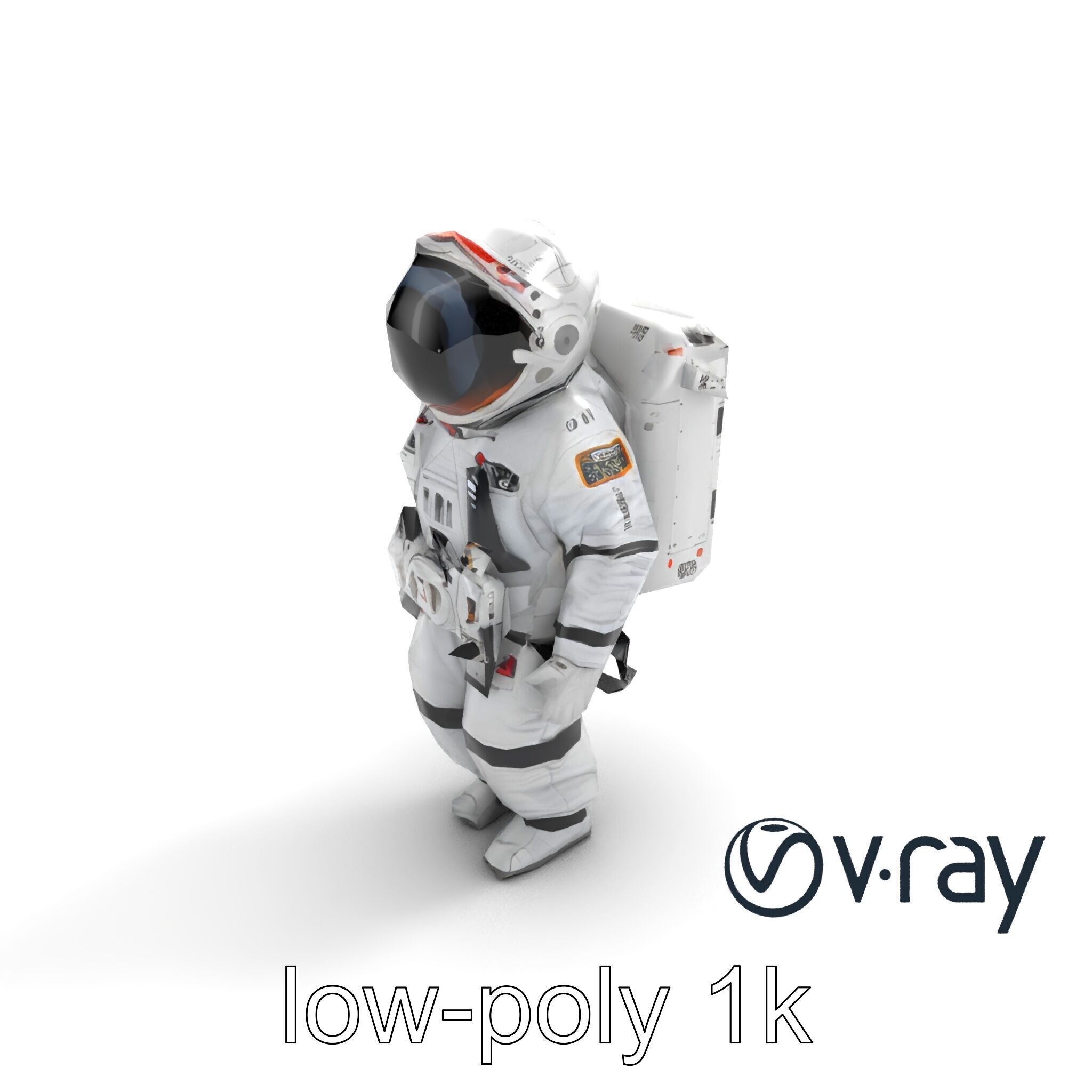 Japanese JAXA Spacesuit Prototype model pack Low-poly 3D model_8