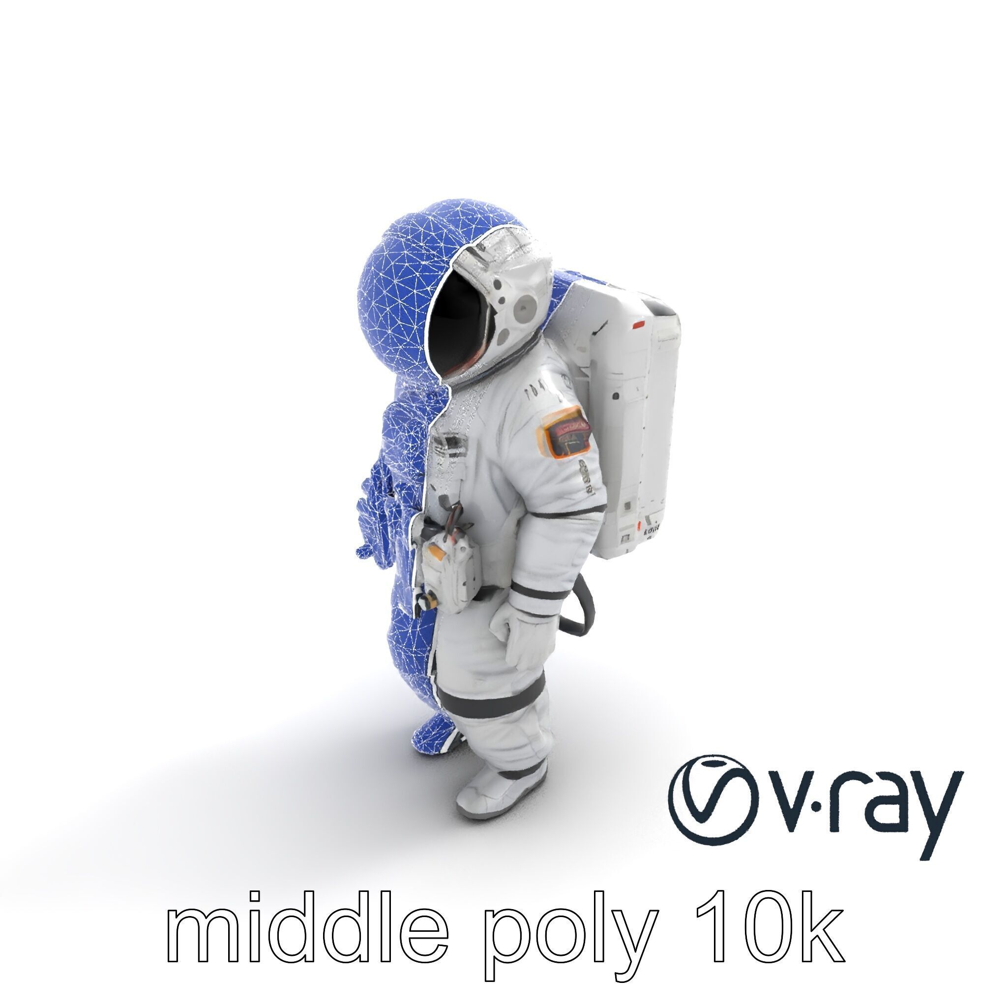 Japanese JAXA Spacesuit Prototype model pack Low-poly 3D model_10