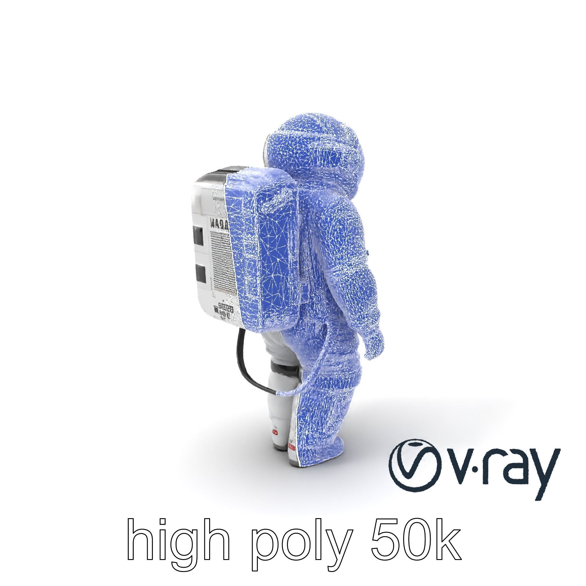 Japanese JAXA Spacesuit Prototype model pack Low-poly 3D model_9