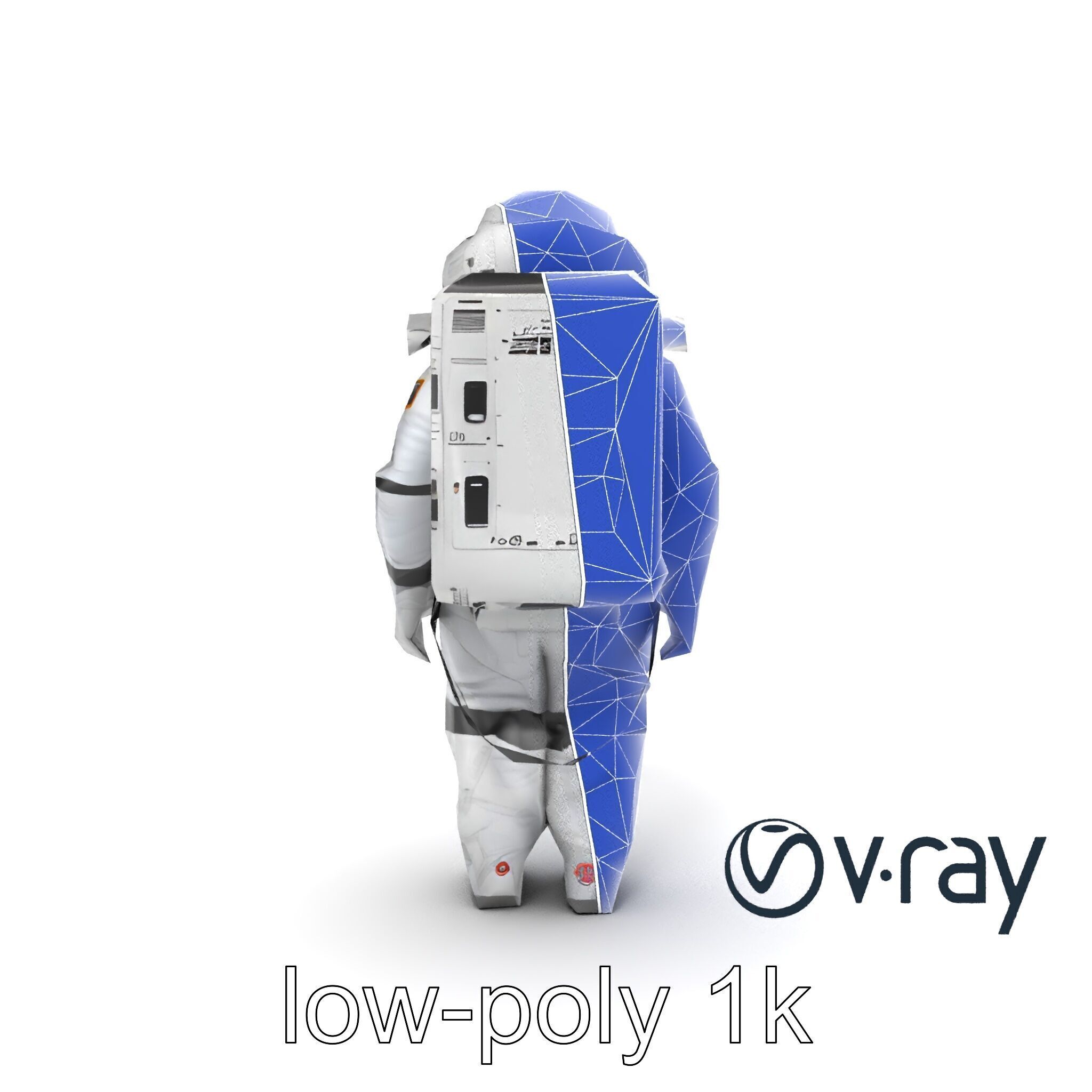 Japanese JAXA Spacesuit Prototype model pack Low-poly 3D model_12