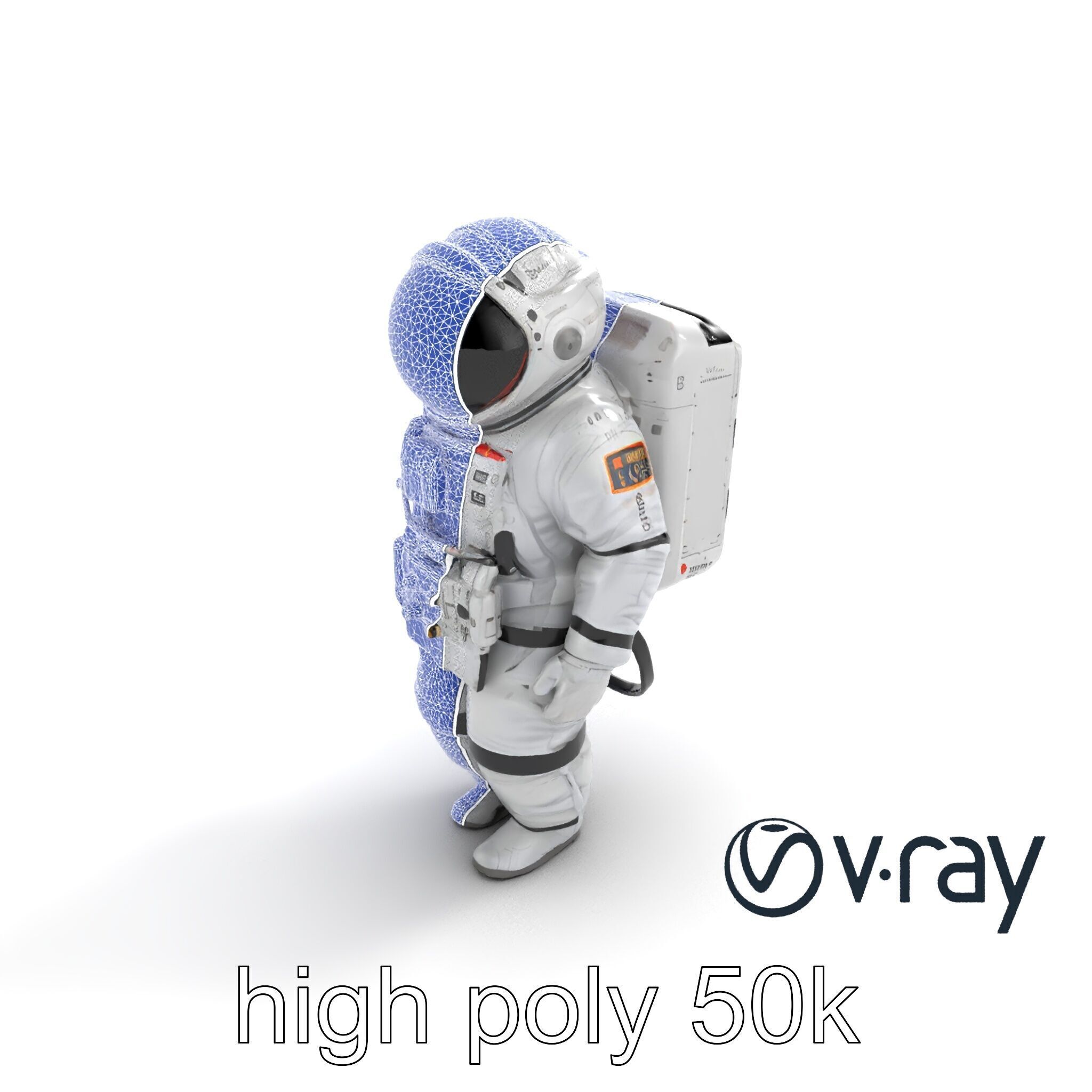 Japanese JAXA Spacesuit Prototype model pack Low-poly 3D model_19