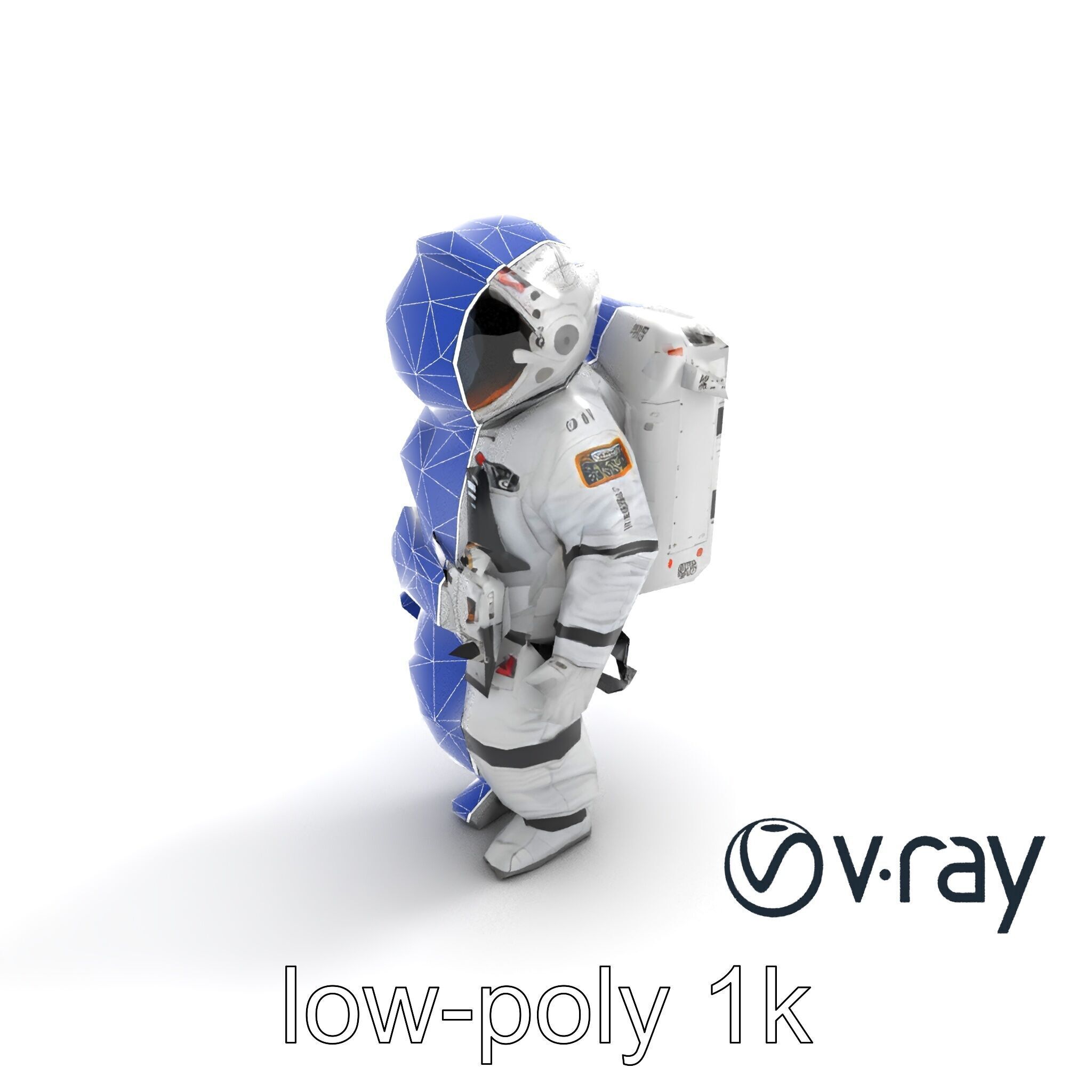 Japanese JAXA Spacesuit Prototype model pack Low-poly 3D model_15