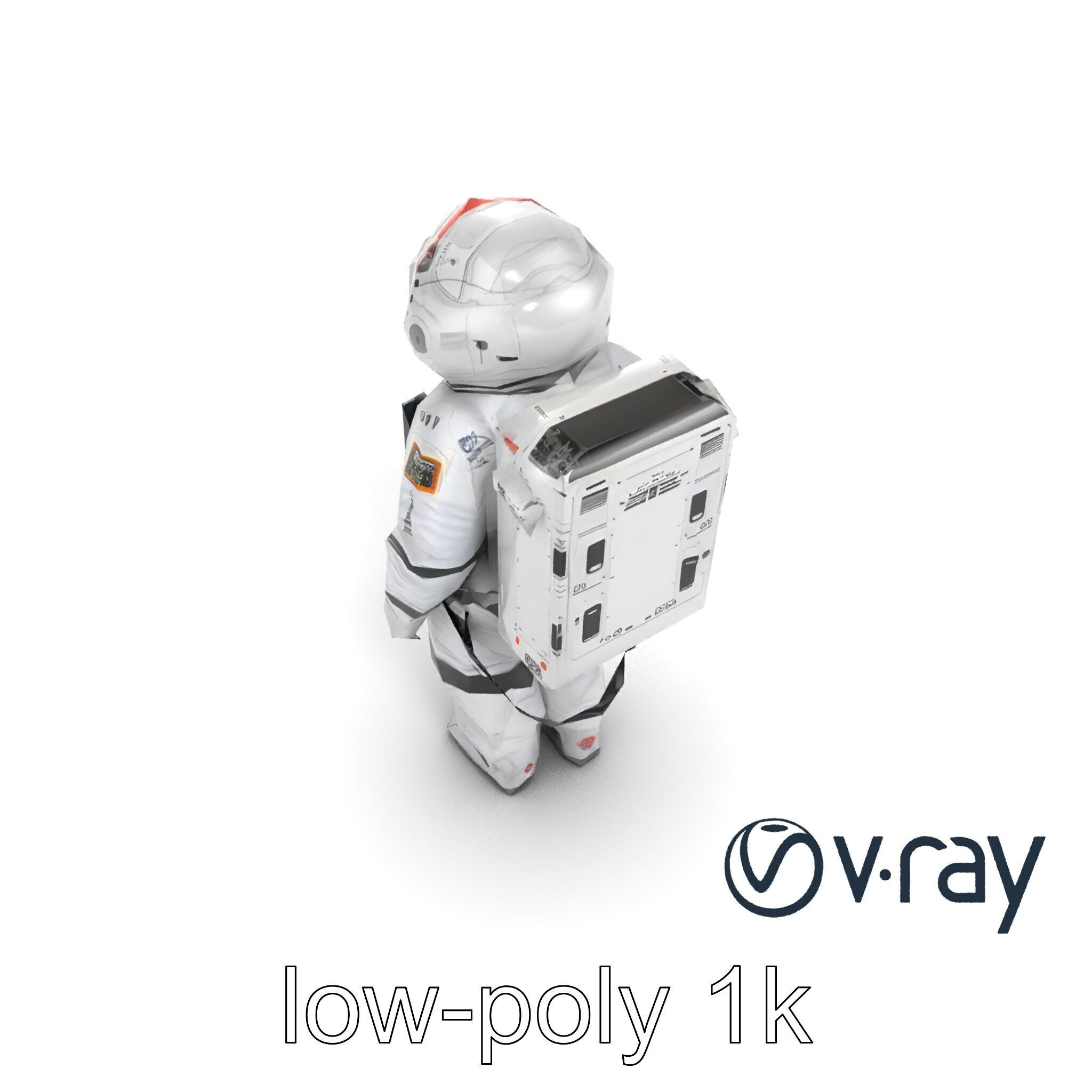 Japanese JAXA Spacesuit Prototype model pack Low-poly 3D model_18