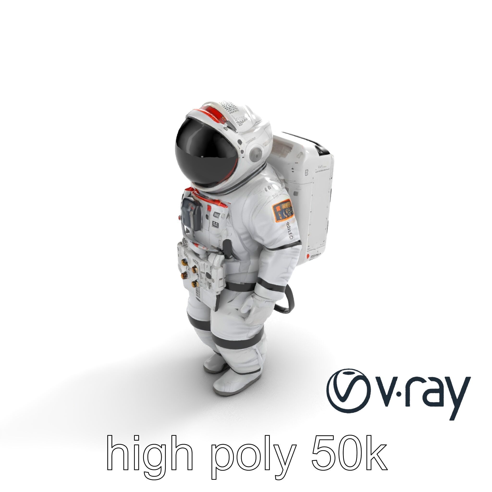 Japanese JAXA Spacesuit Prototype model pack Low-poly 3D model_13