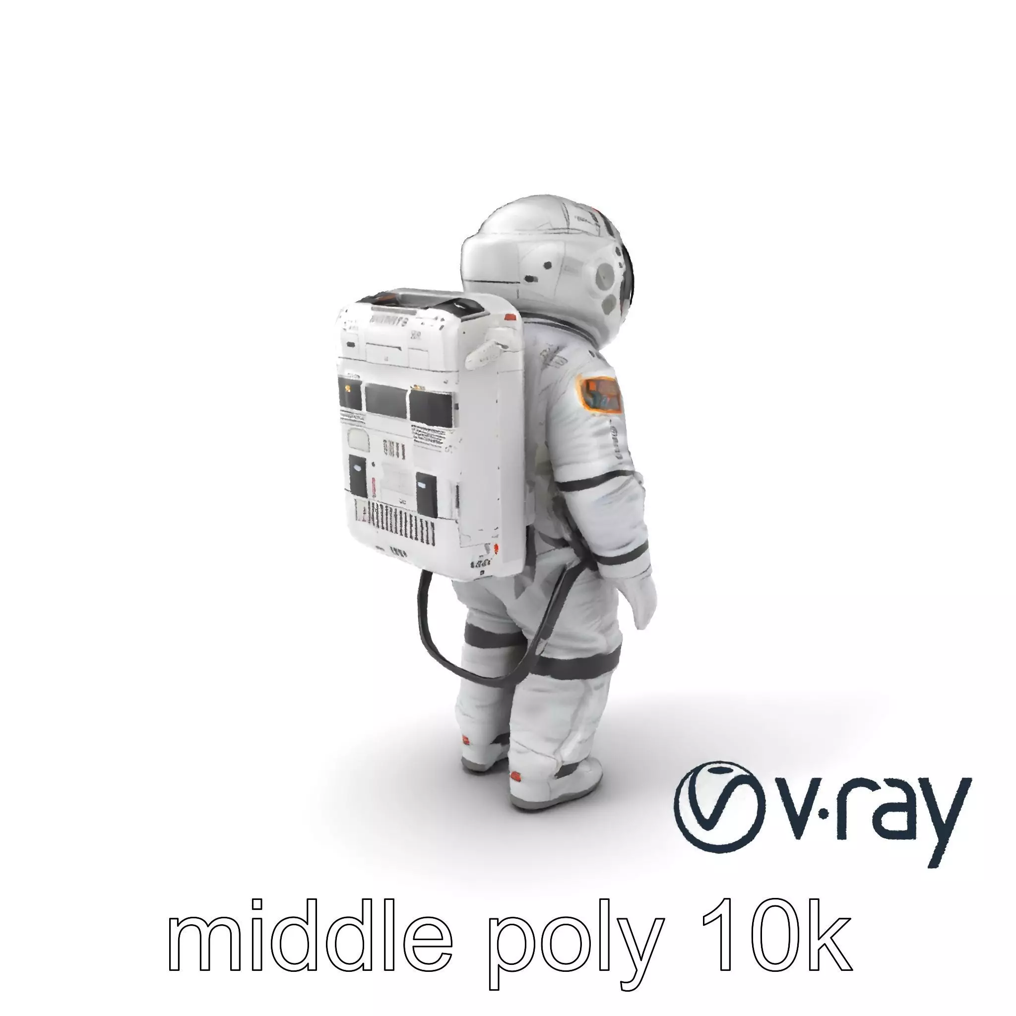 Japanese JAXA Spacesuit Prototype model pack Low-poly 3D model_0