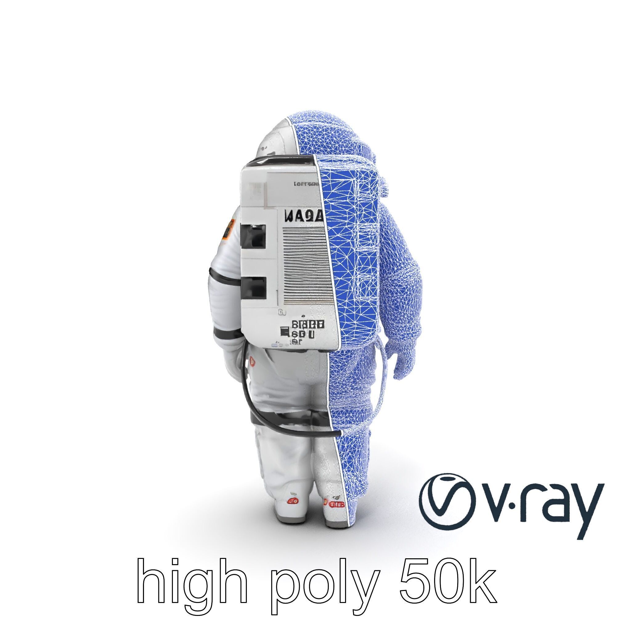 Japanese JAXA Spacesuit Prototype model pack Low-poly 3D model_22