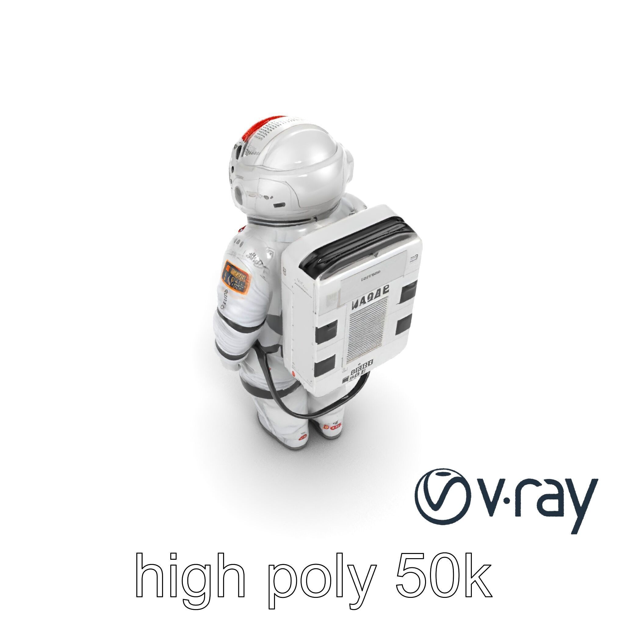 Japanese JAXA Spacesuit Prototype model pack Low-poly 3D model_31
