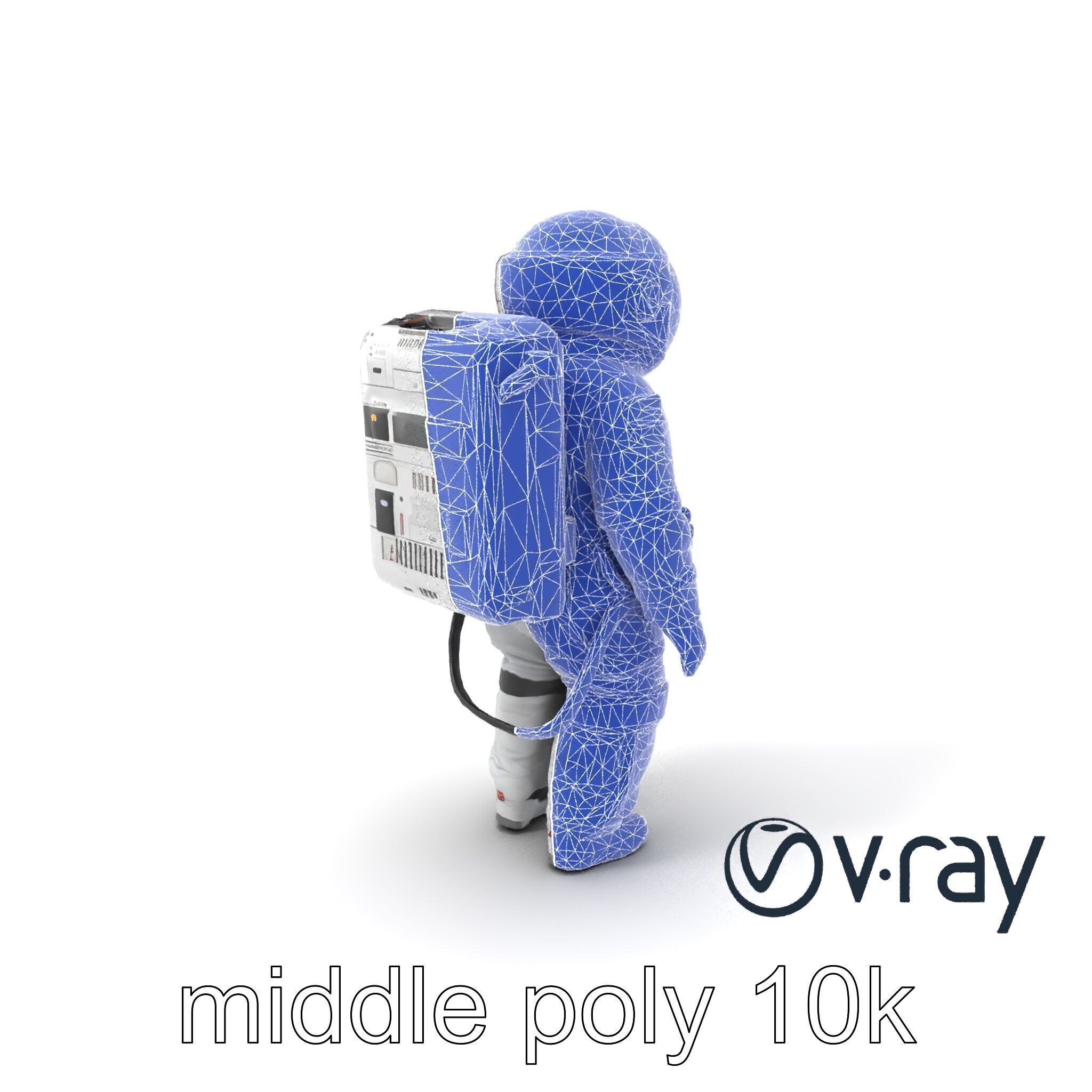 Japanese JAXA Spacesuit Prototype model pack Low-poly 3D model_7