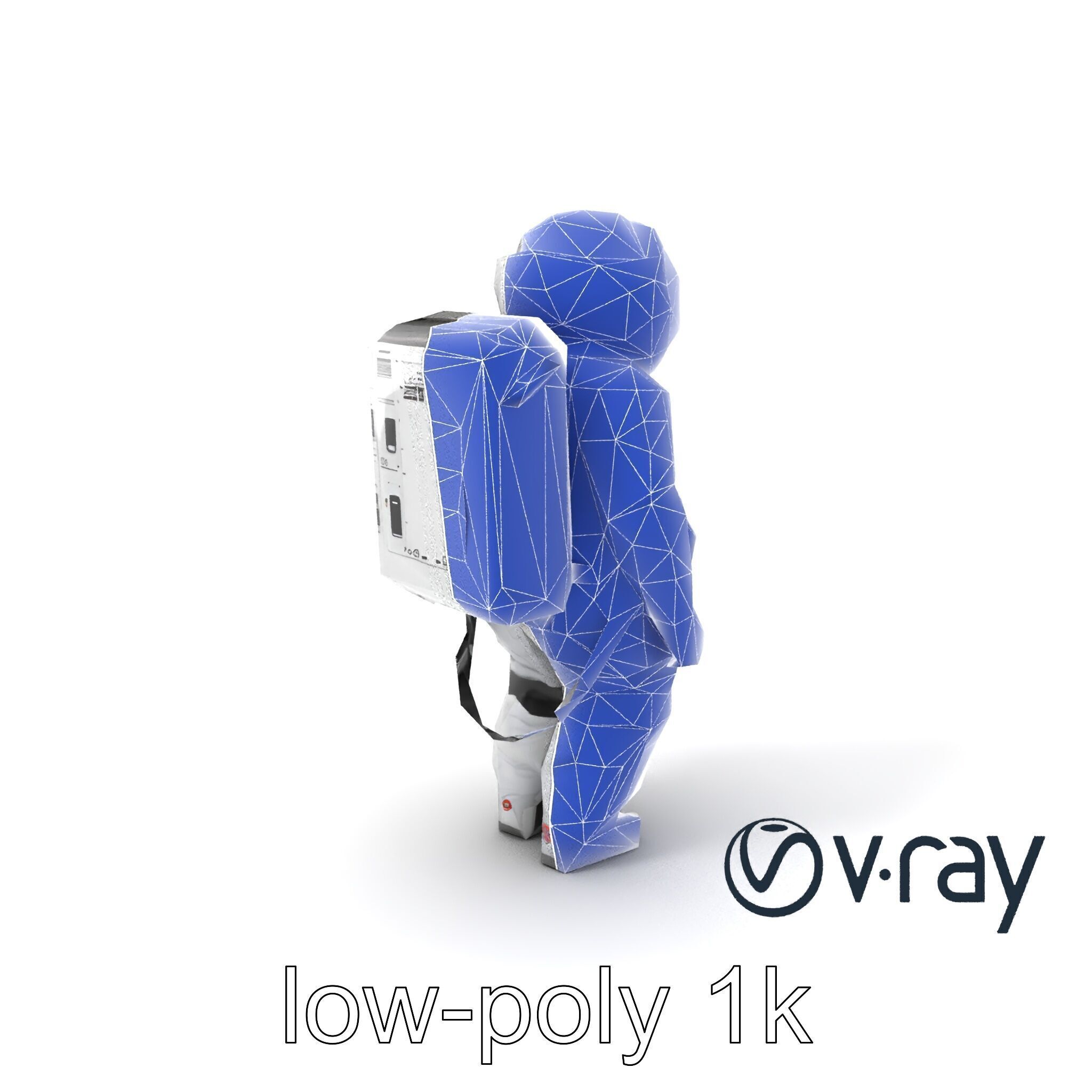 Japanese JAXA Spacesuit Prototype model pack Low-poly 3D model_5