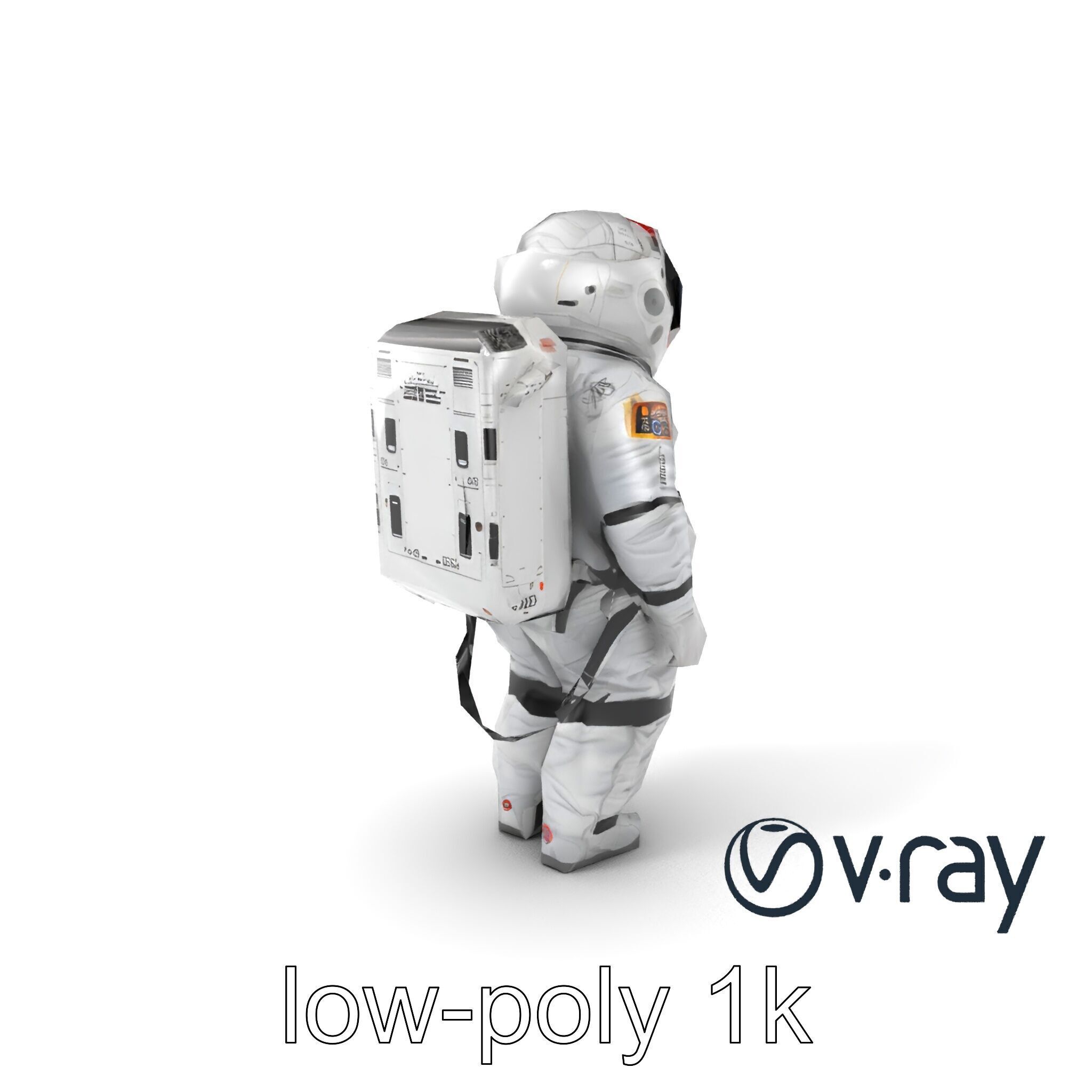 Japanese JAXA Spacesuit Prototype model pack Low-poly 3D model_2
