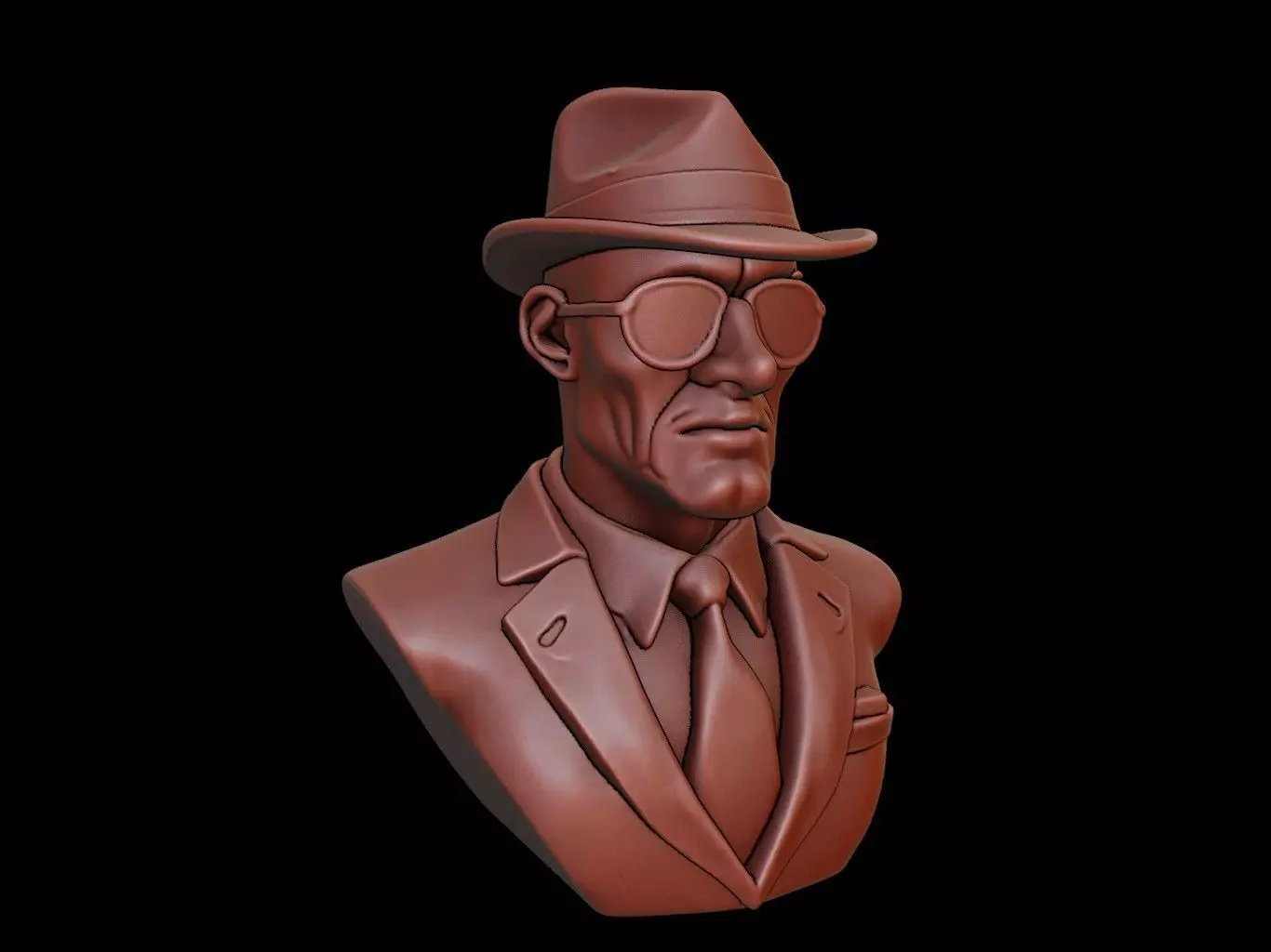Spy Bust 3D print model_0