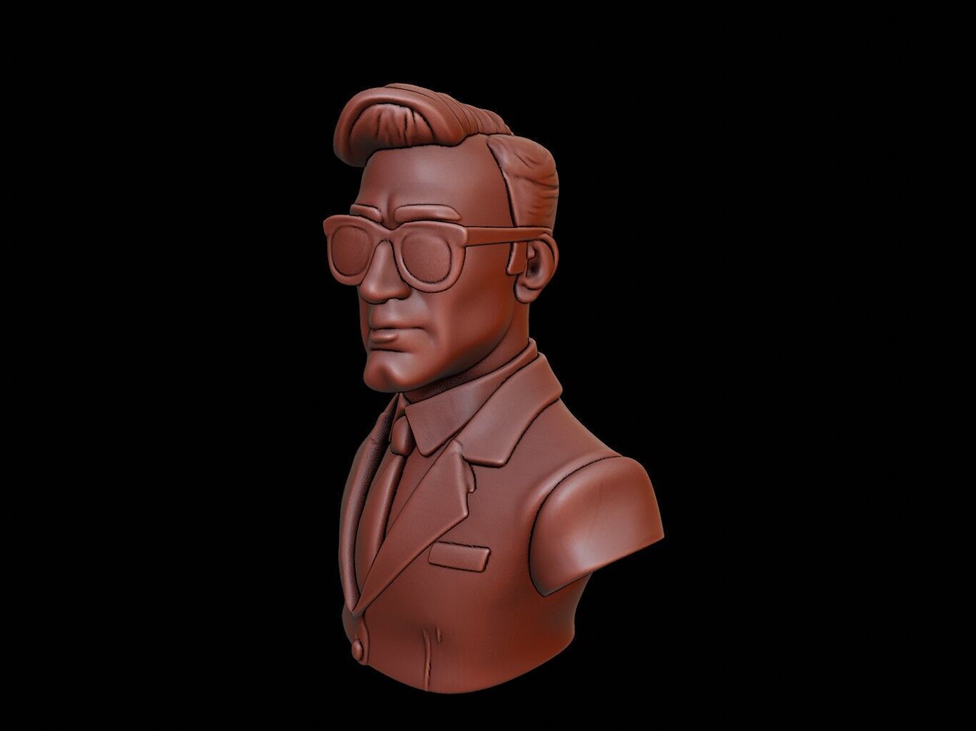 Spy Bust 3D print model_2
