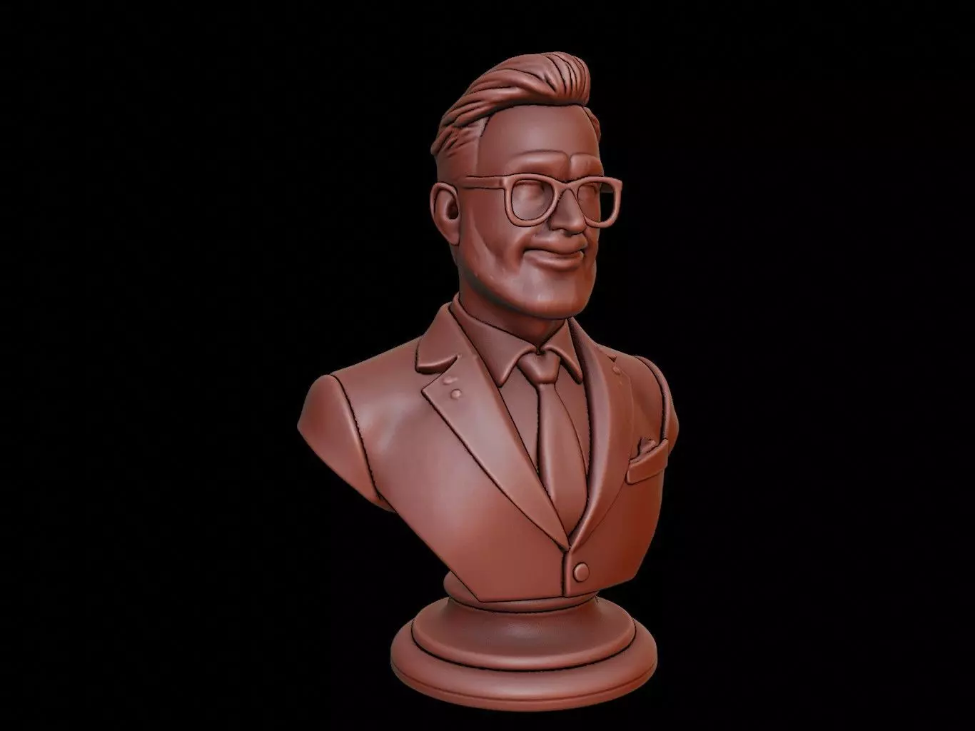Stockbroker Bust 3D print model_0