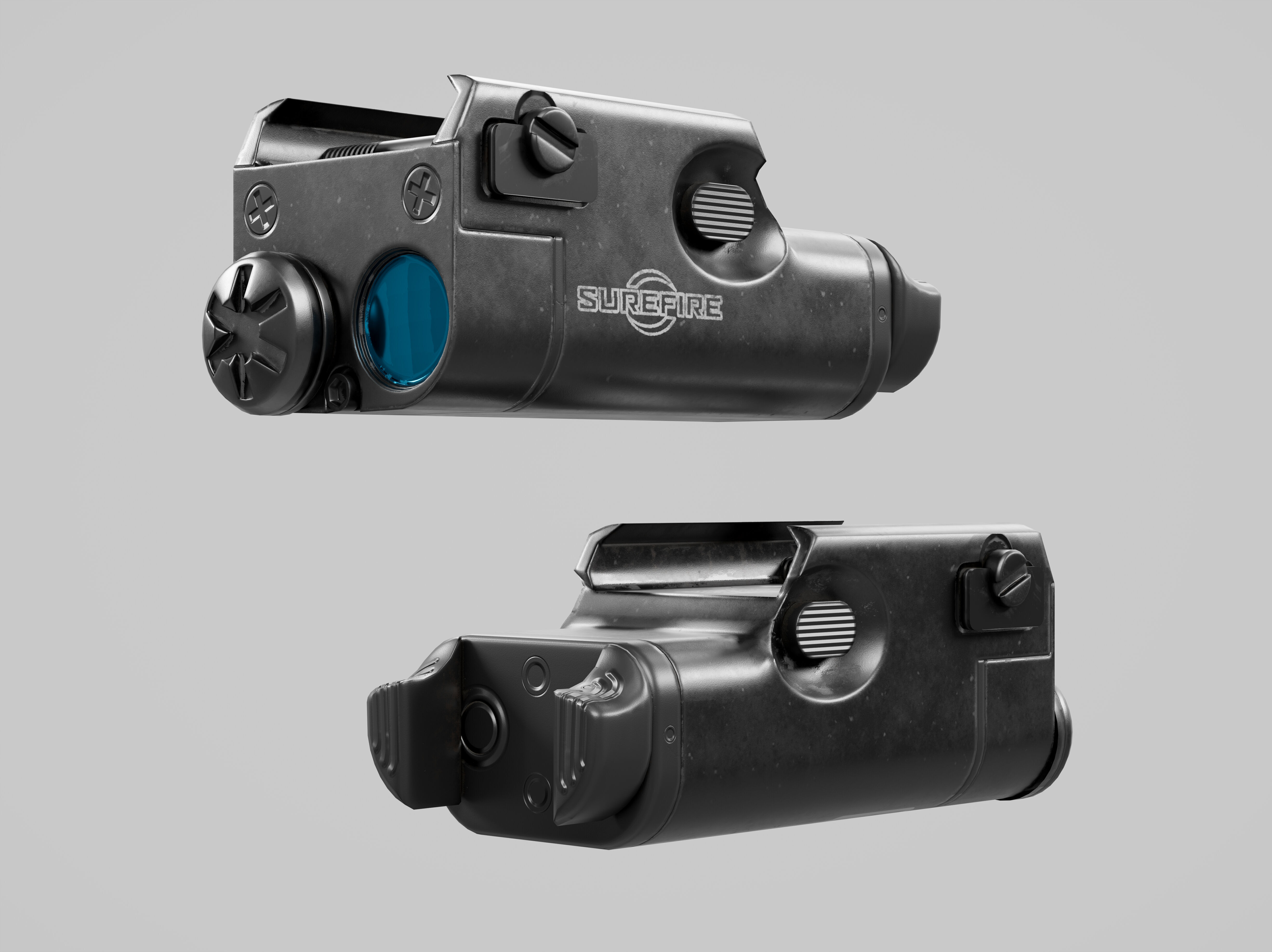 SureFire XC1 Compact Handgun Weaponlight Low-poly 3D model_3