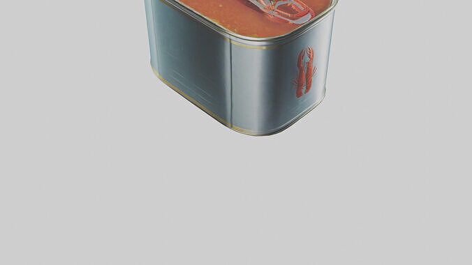 Canned Lobster model Low-poly 3D model 5