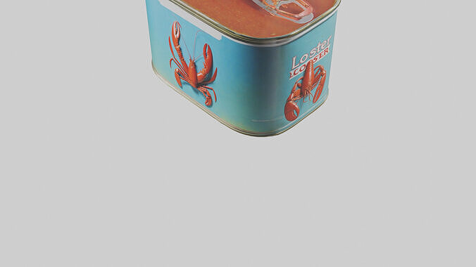 Canned Lobster model Low-poly 3D model 6
