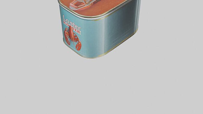Canned Lobster model Low-poly 3D model 4