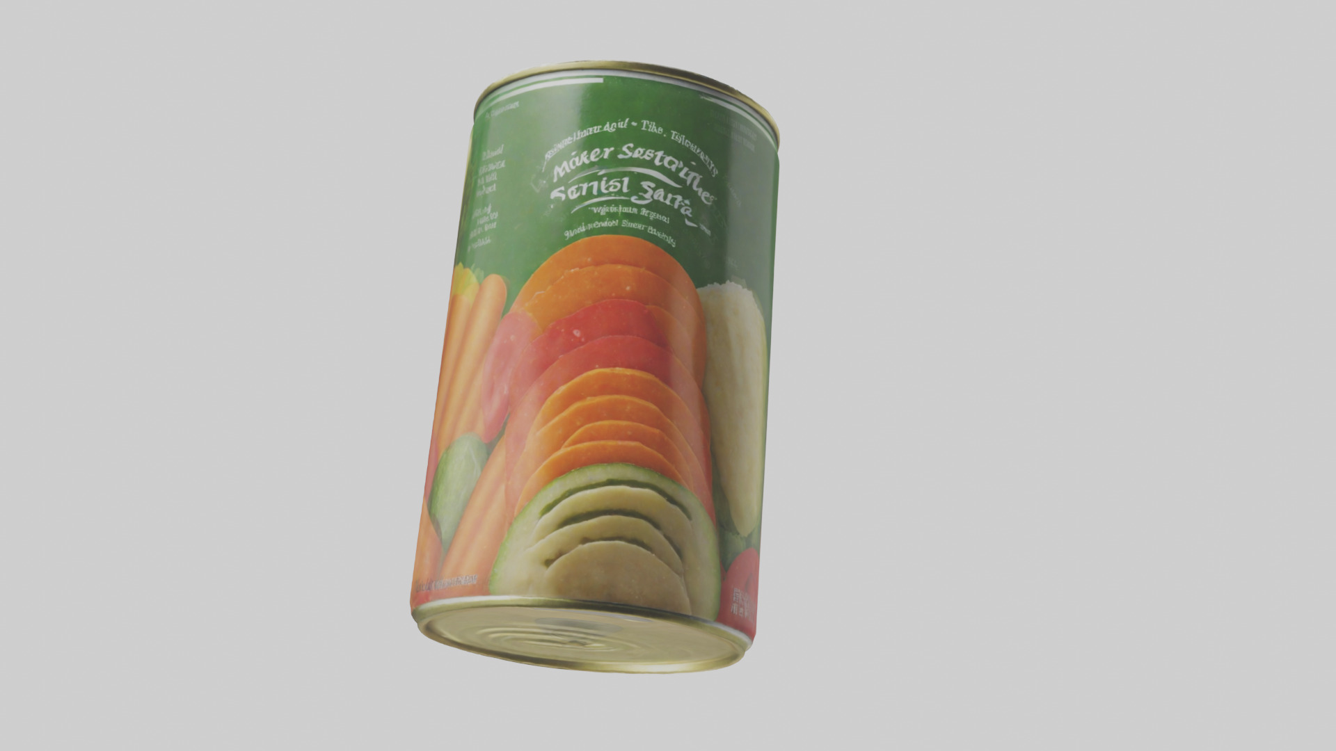 Canned Mixed Vegetables model Low-poly 3D model_20