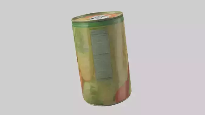 Canned Mixed Vegetables model Low-poly 3D model