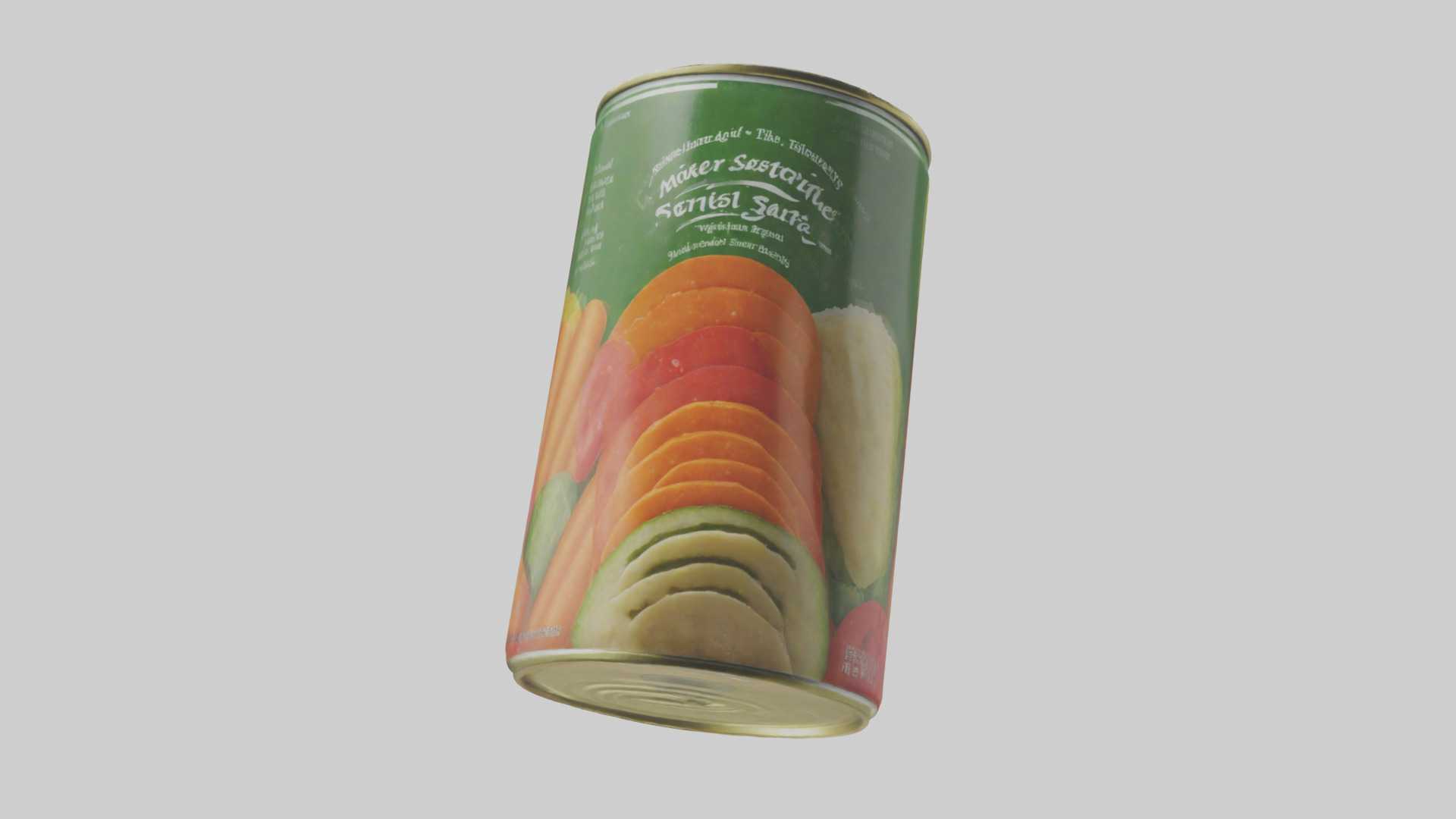 Canned Mixed Vegetables model Low-poly 3D model_9
