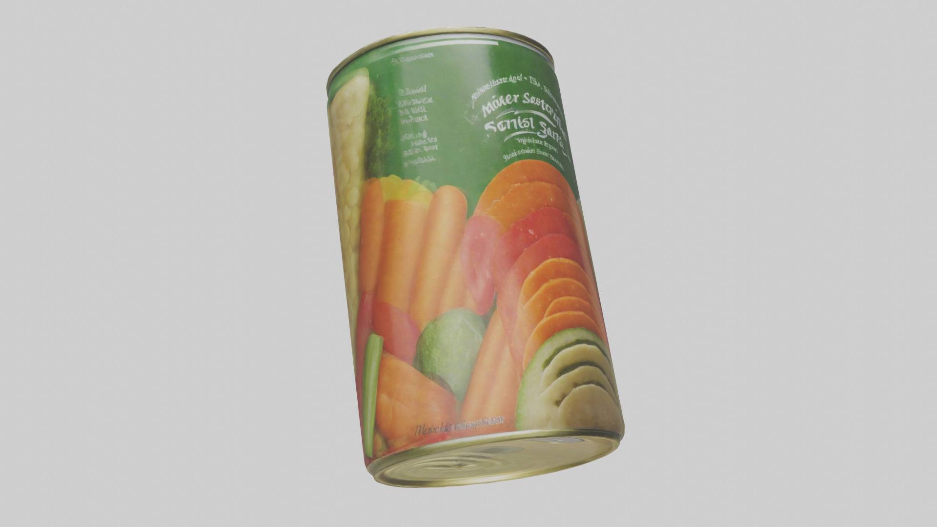 Canned Mixed Vegetables model Low-poly 3D model_16