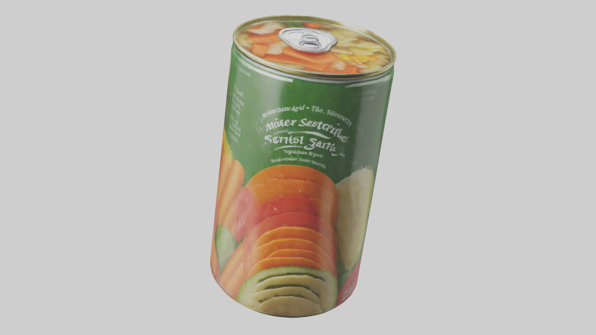 Canned Mixed Vegetables model Low-poly 3D model_26