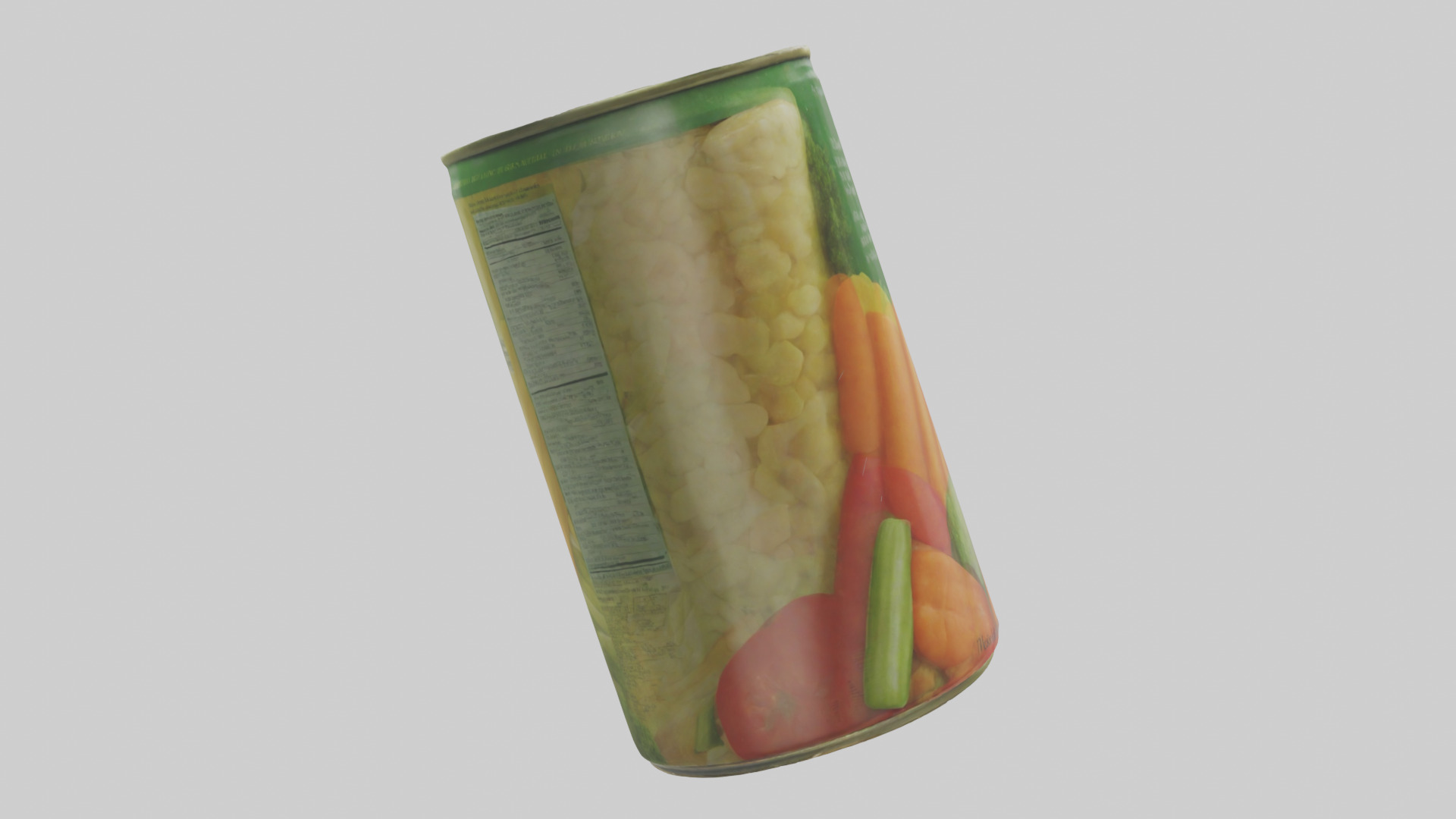 Canned Mixed Vegetables model Low-poly 3D model_2