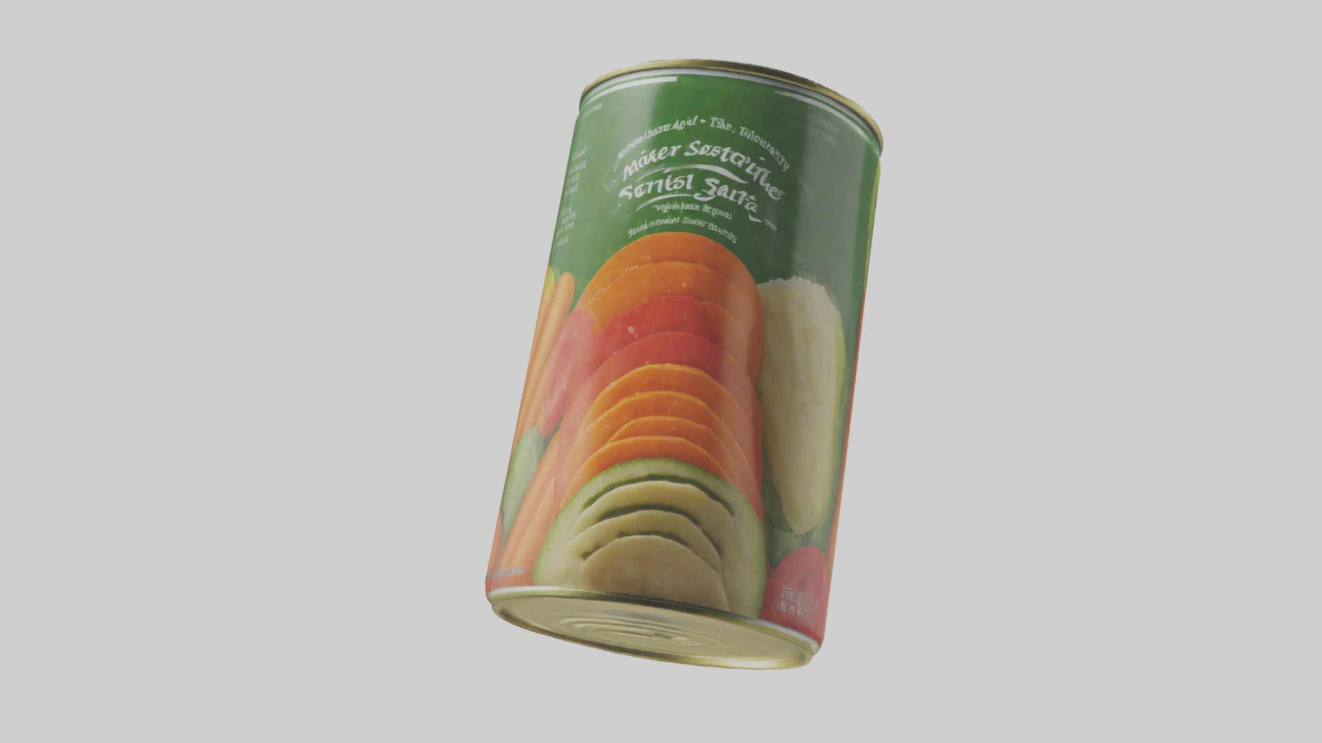 Canned Mixed Vegetables model Low-poly 3D model_12