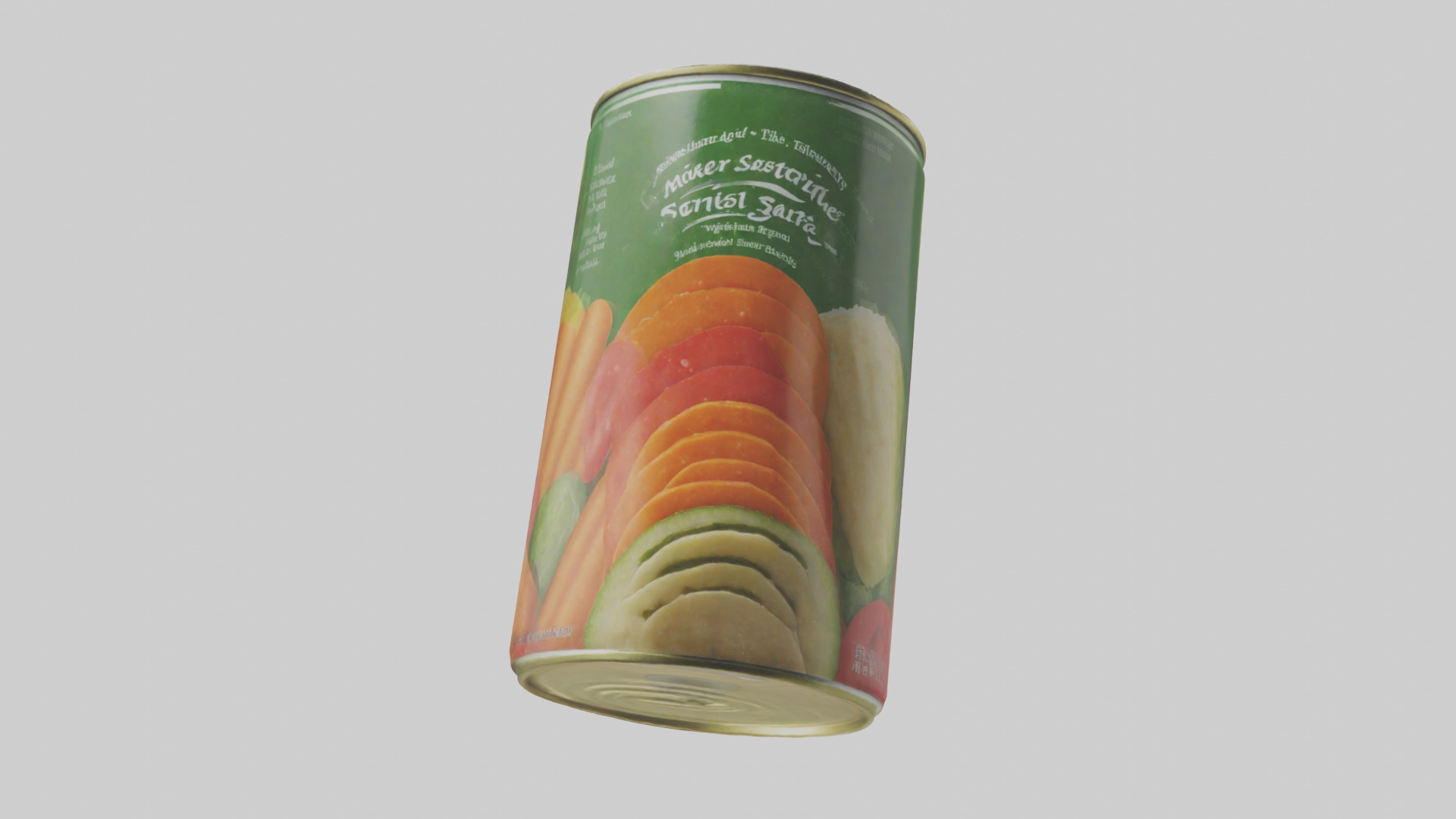 Canned Mixed Vegetables model Low-poly 3D model_19