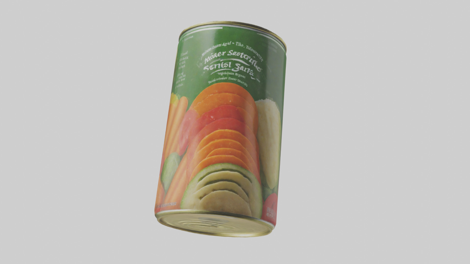 Canned Mixed Vegetables model Low-poly 3D model_17