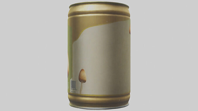 Canned Mushrooms model Low-poly 3D model 2