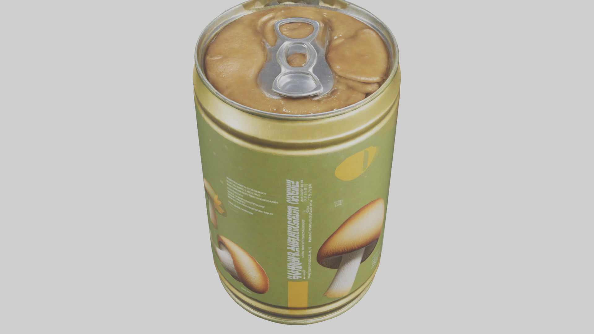 Canned Mushrooms model Low-poly 3D model_26