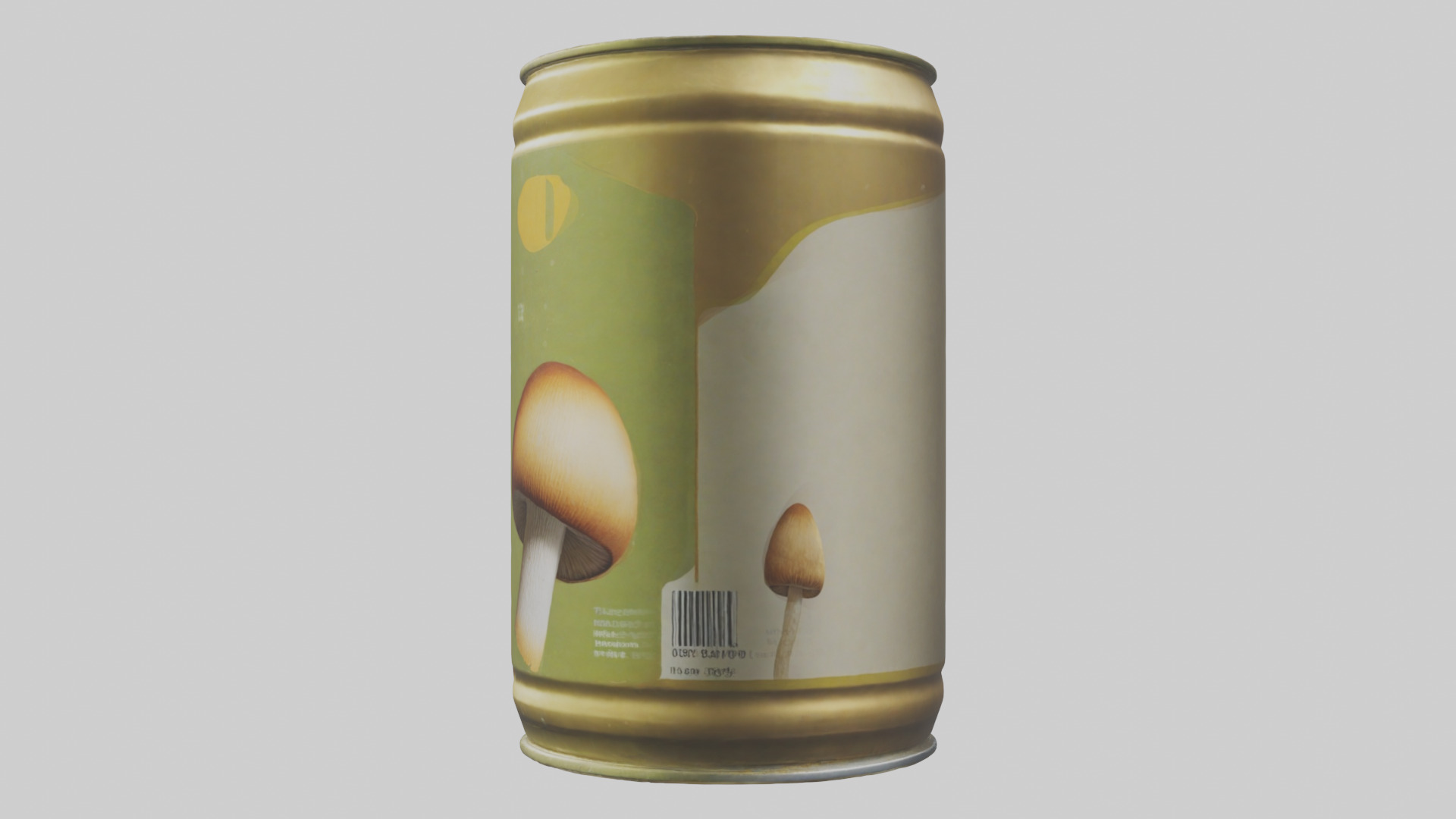 Canned Mushrooms model Low-poly 3D model_22