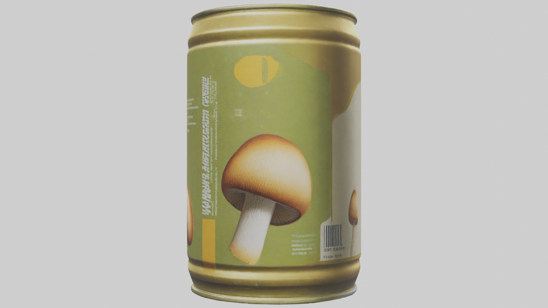 Canned Mushrooms model Low-poly 3D model_11