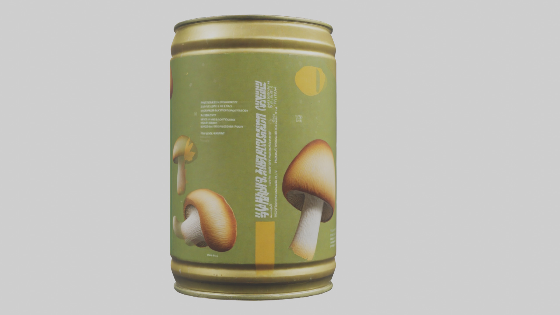 Canned Mushrooms model Low-poly 3D model_20