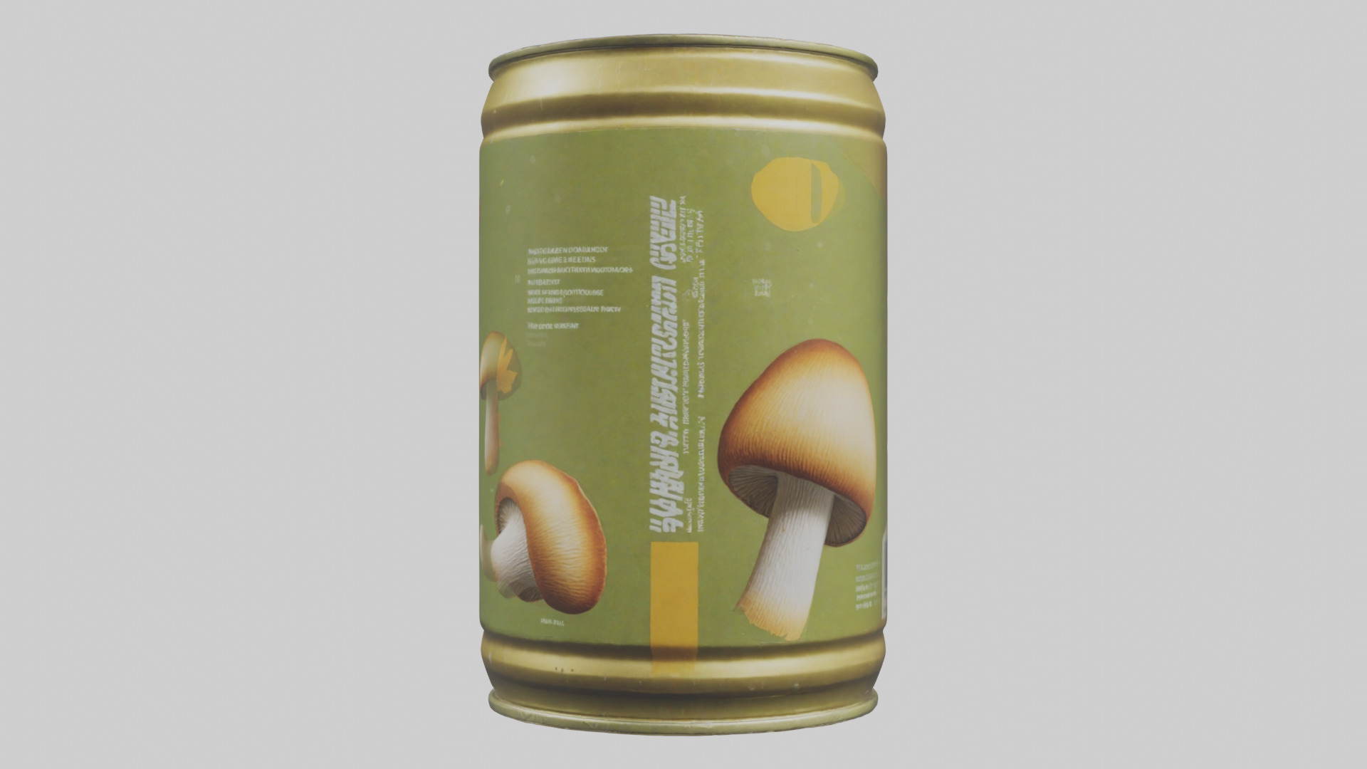 Canned Mushrooms model Low-poly 3D model_14